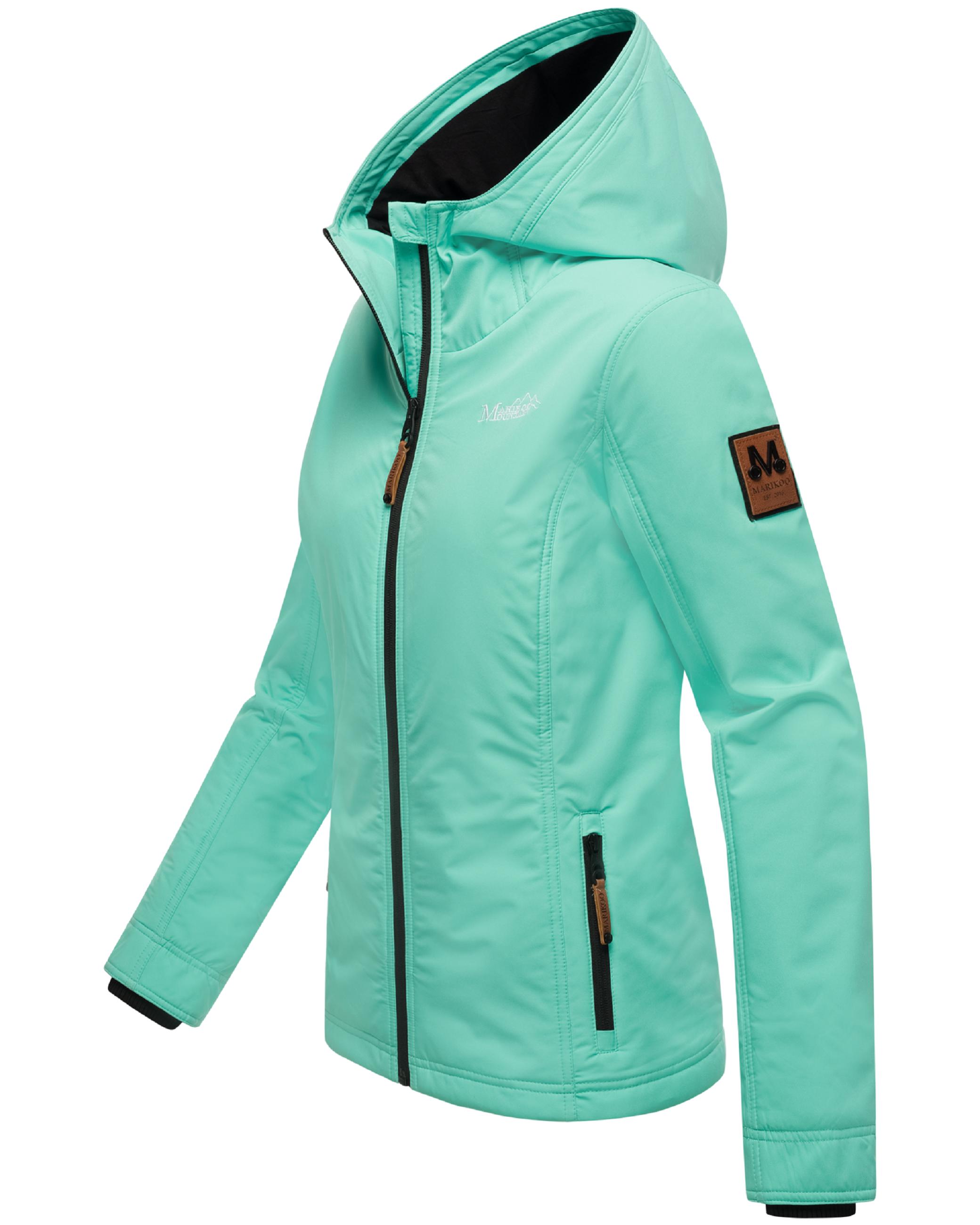 Leichte Übergangsjacke mit Kapuze "Brombeere" Aqua Green