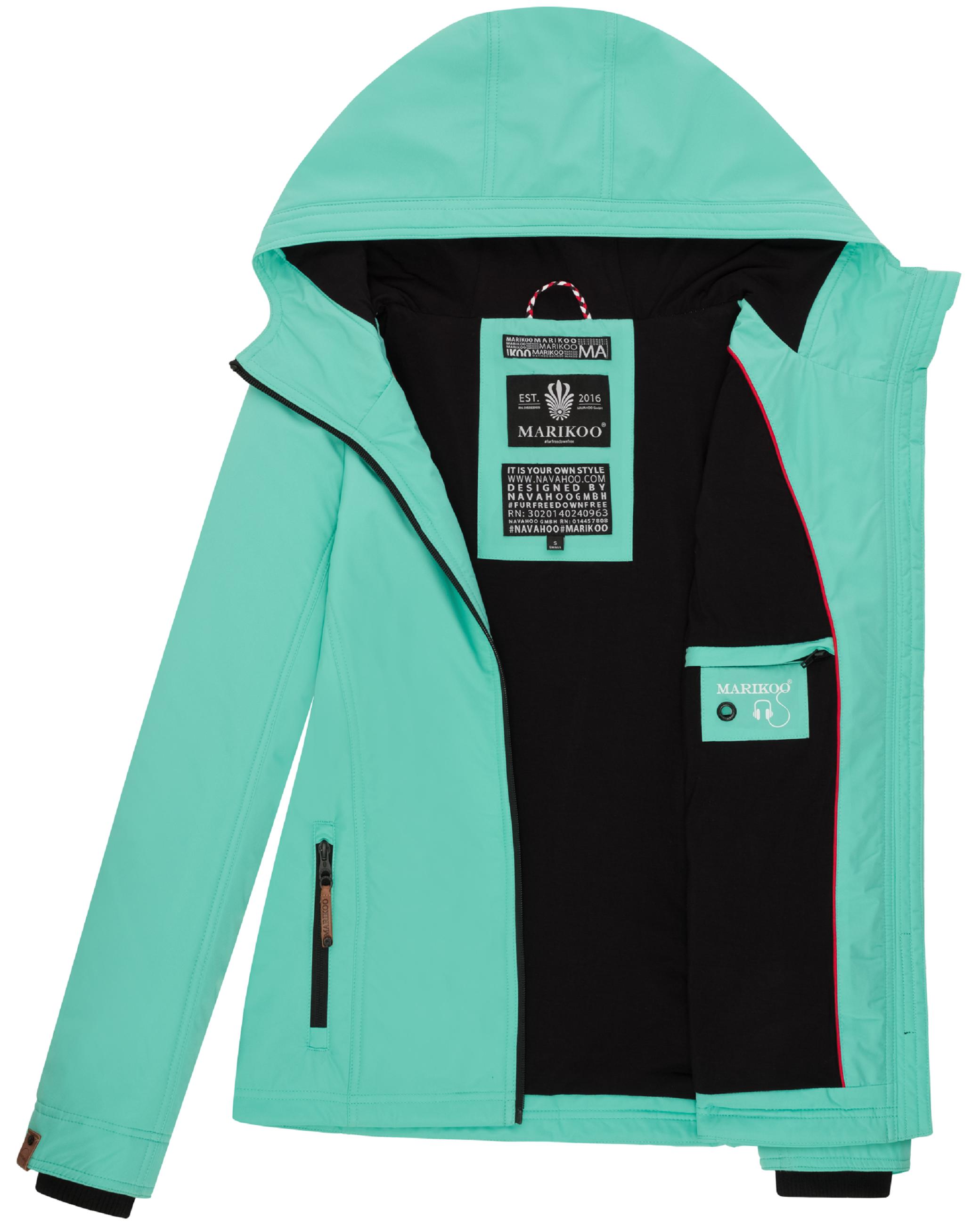 Leichte Übergangsjacke mit Kapuze "Brombeere" Aqua Green