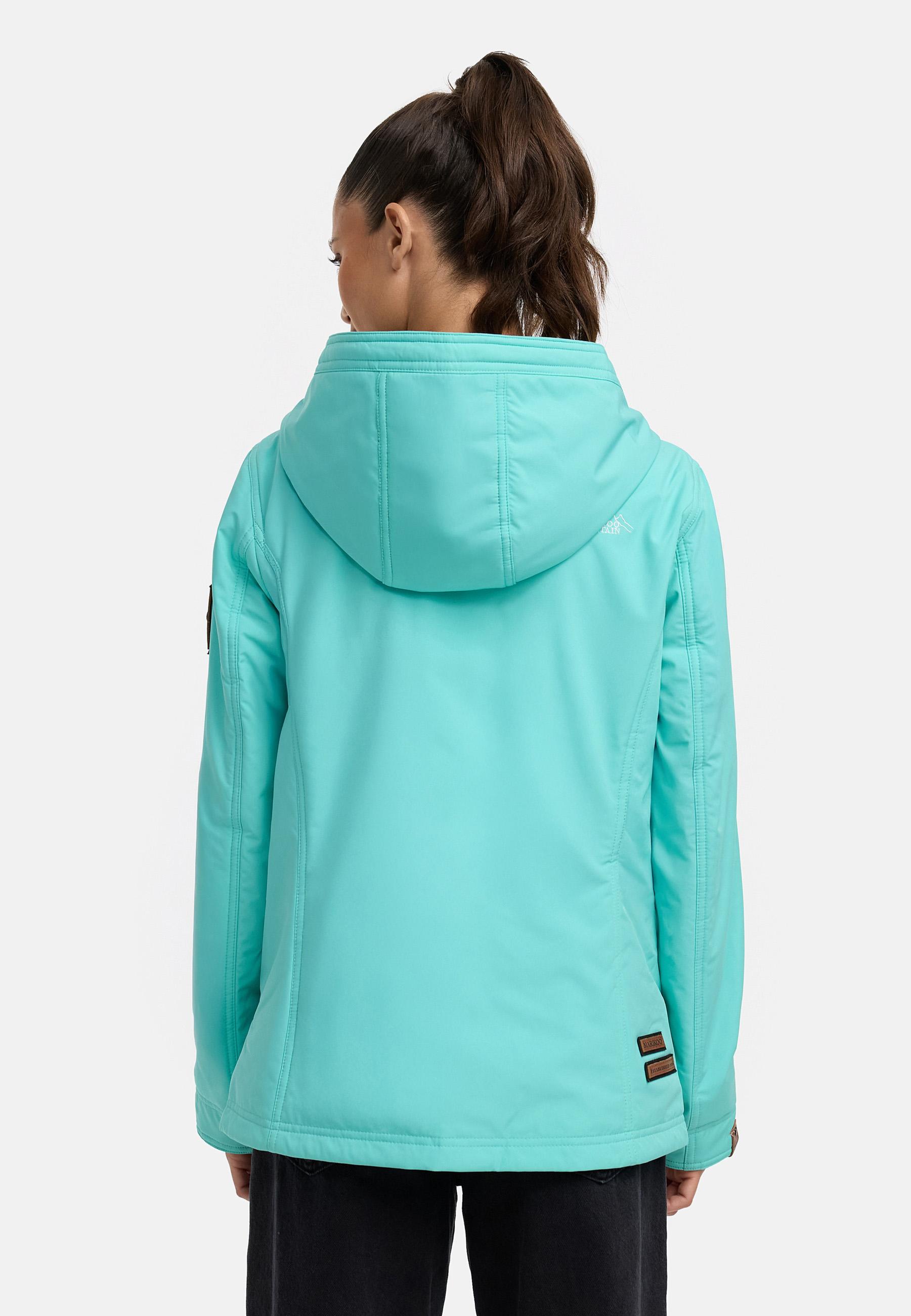 Leichte Übergangsjacke mit Kapuze "Brombeere" Aqua Green
