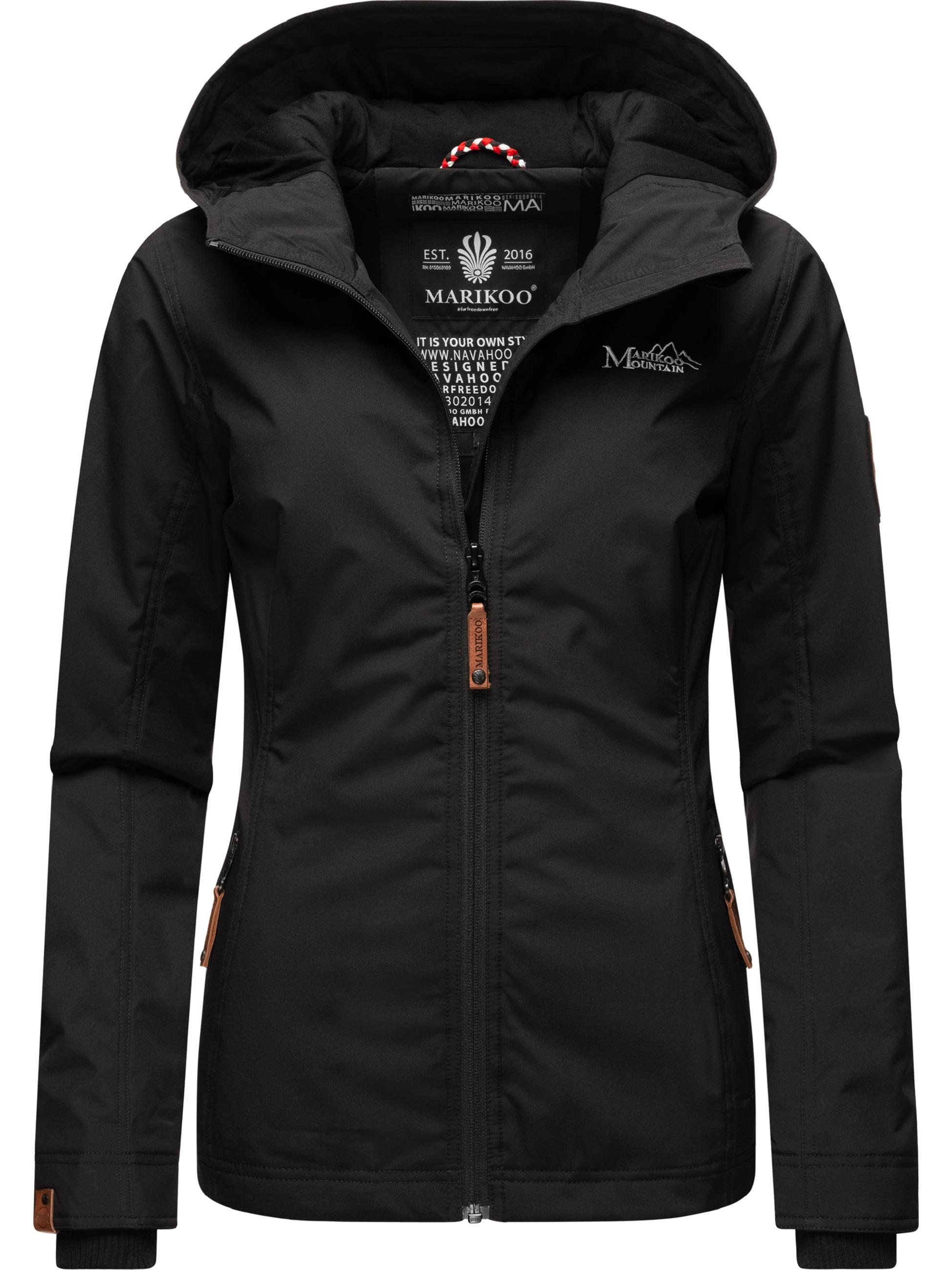 Leichte Übergangsjacke mit Kapuze "Brombeere" Black