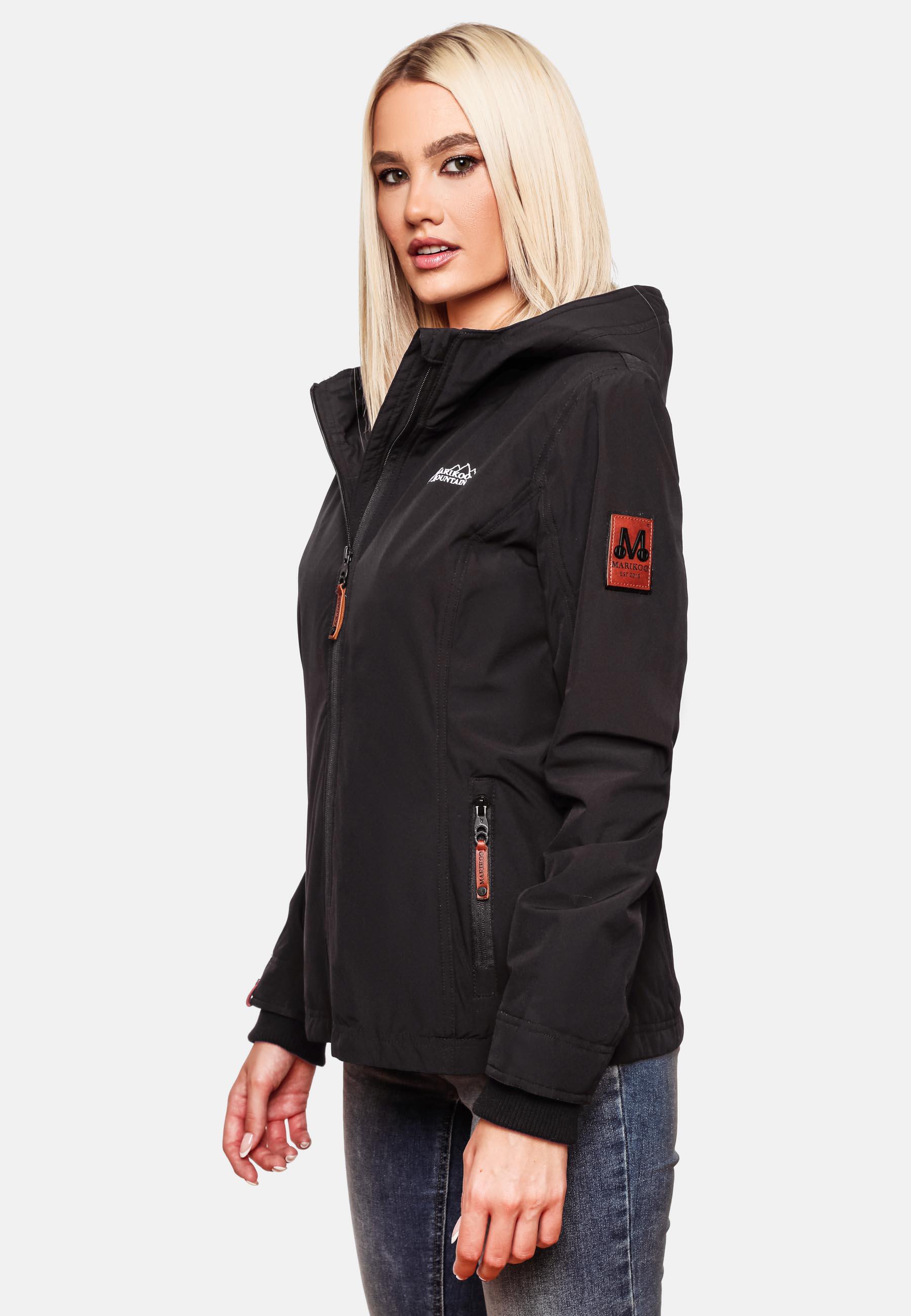 Leichte Übergangsjacke mit Kapuze "Brombeere" Black