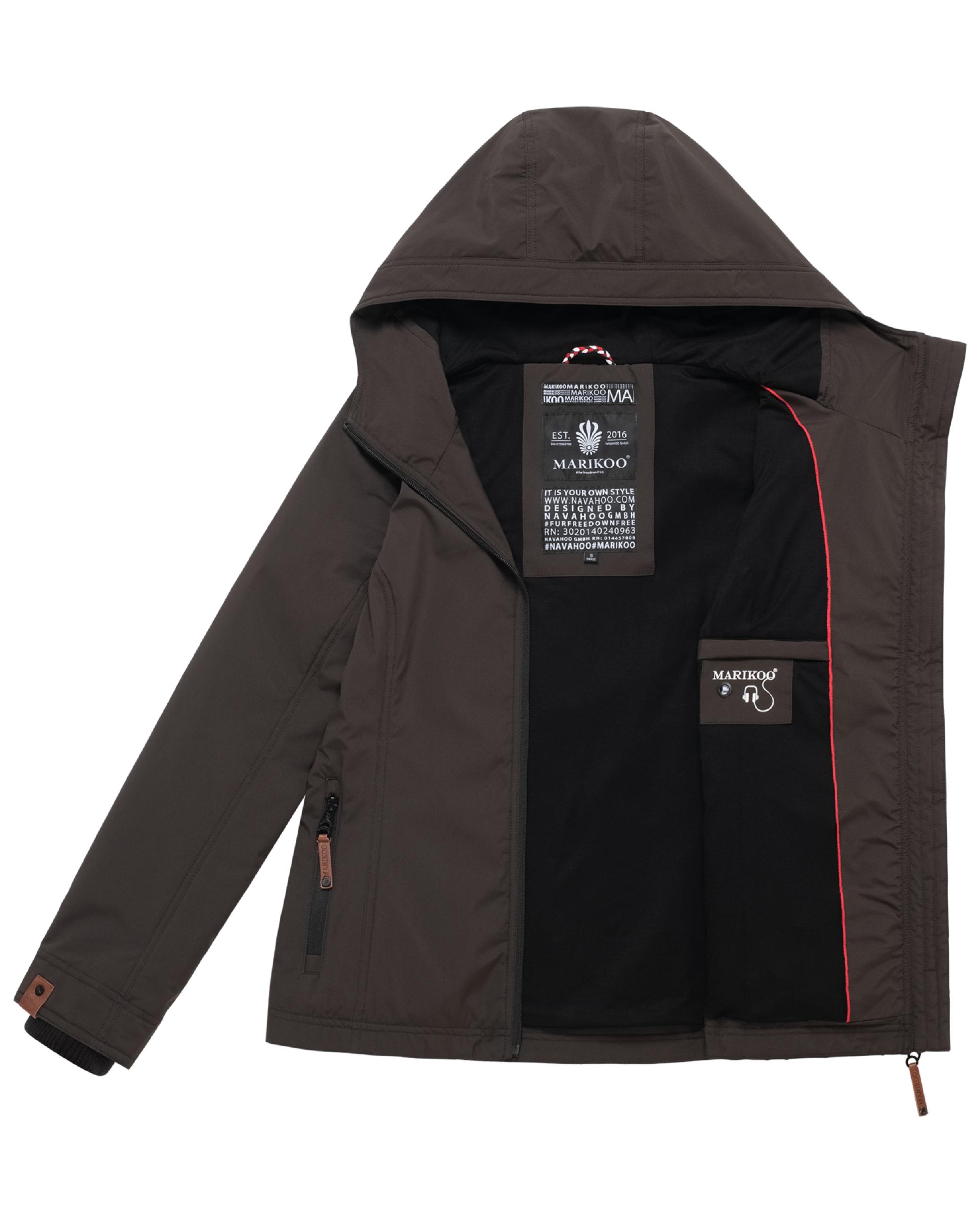 Leichte Übergangsjacke mit Kapuze "Brombeere" Choco