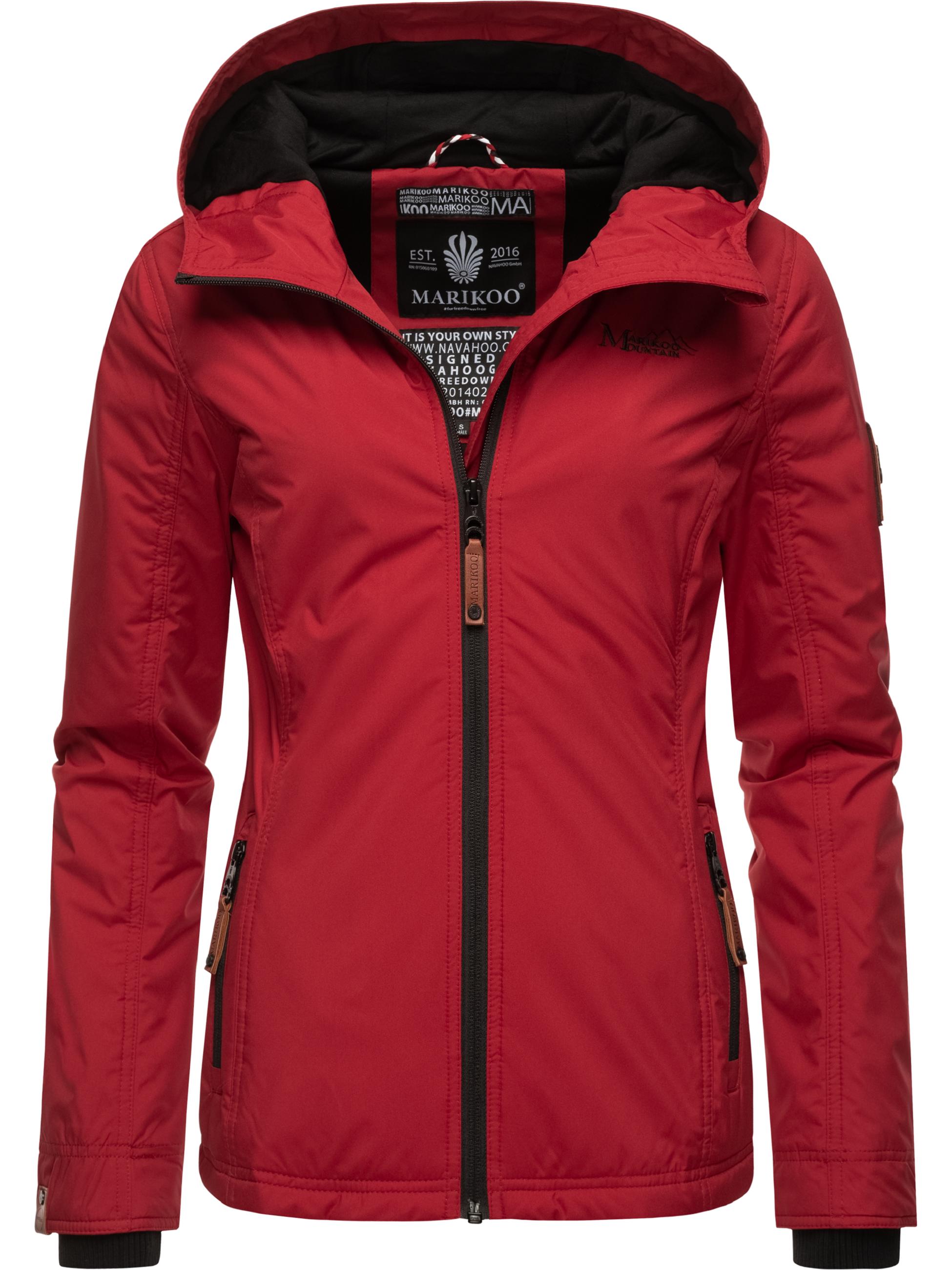 Leichte Übergangsjacke mit Kapuze "Brombeere" Dark Red