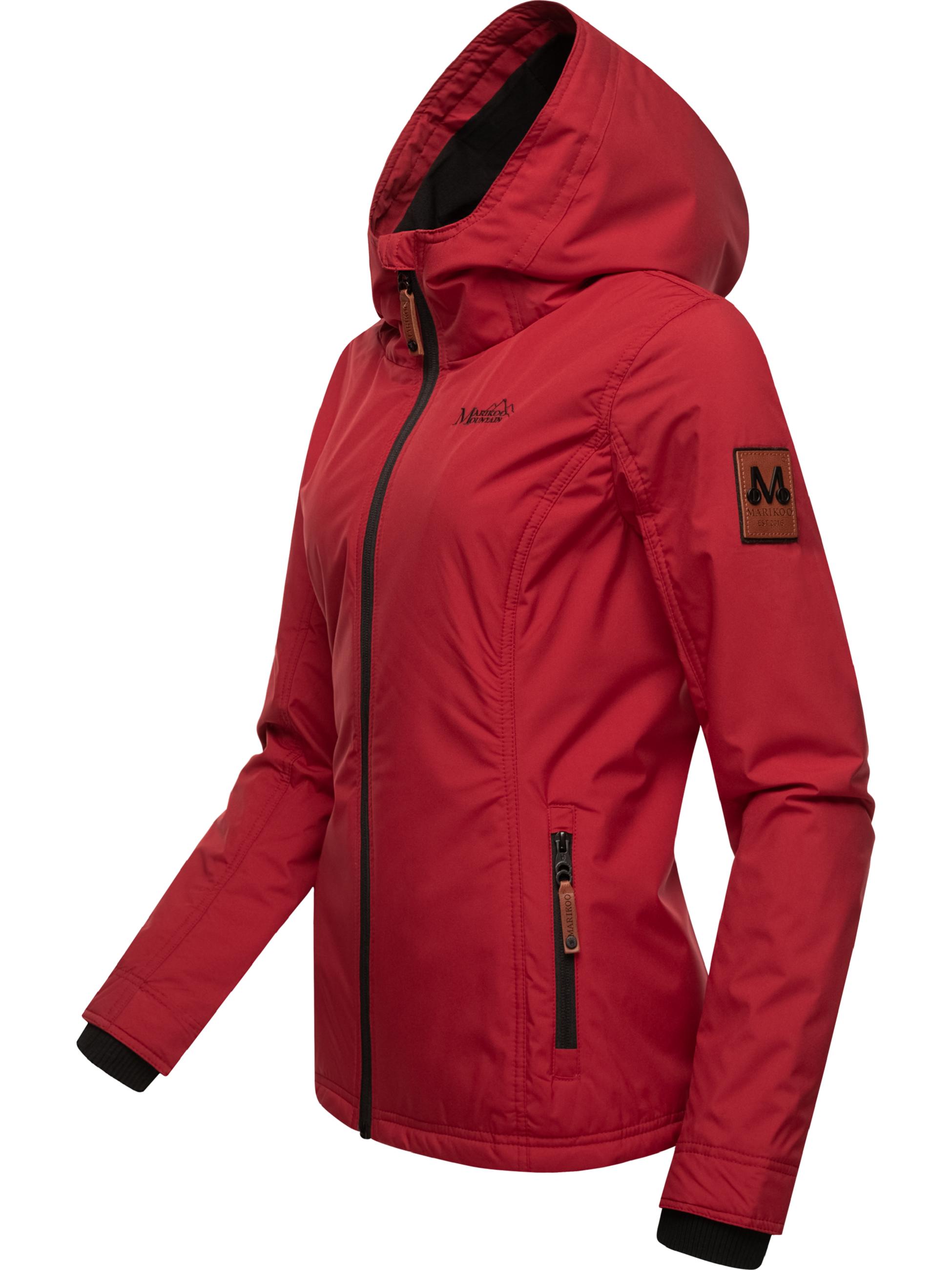 Leichte Übergangsjacke mit Kapuze "Brombeere" Dark Red