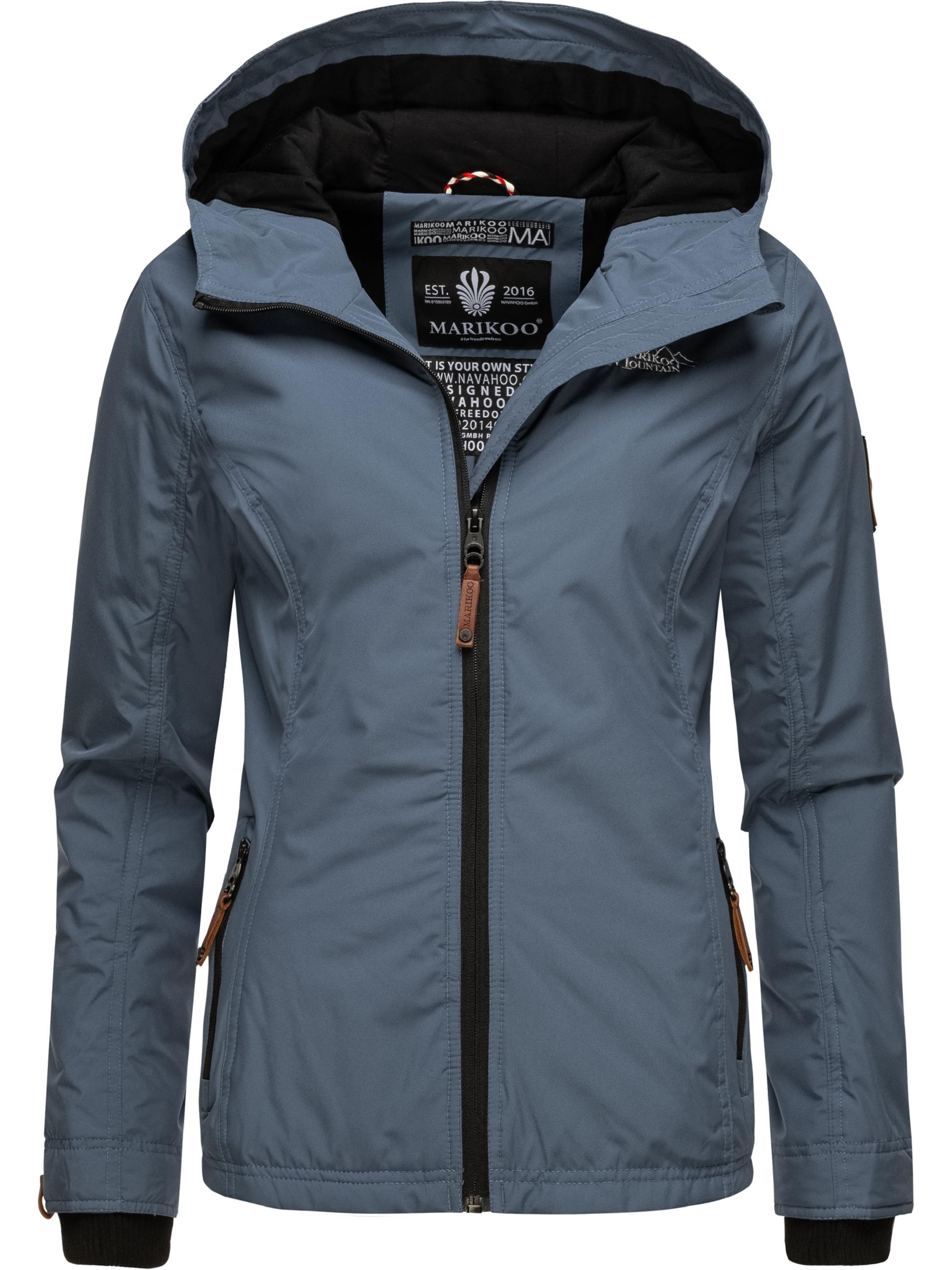 Leichte Übergangsjacke mit Kapuze "Brombeere" Dusty Blue