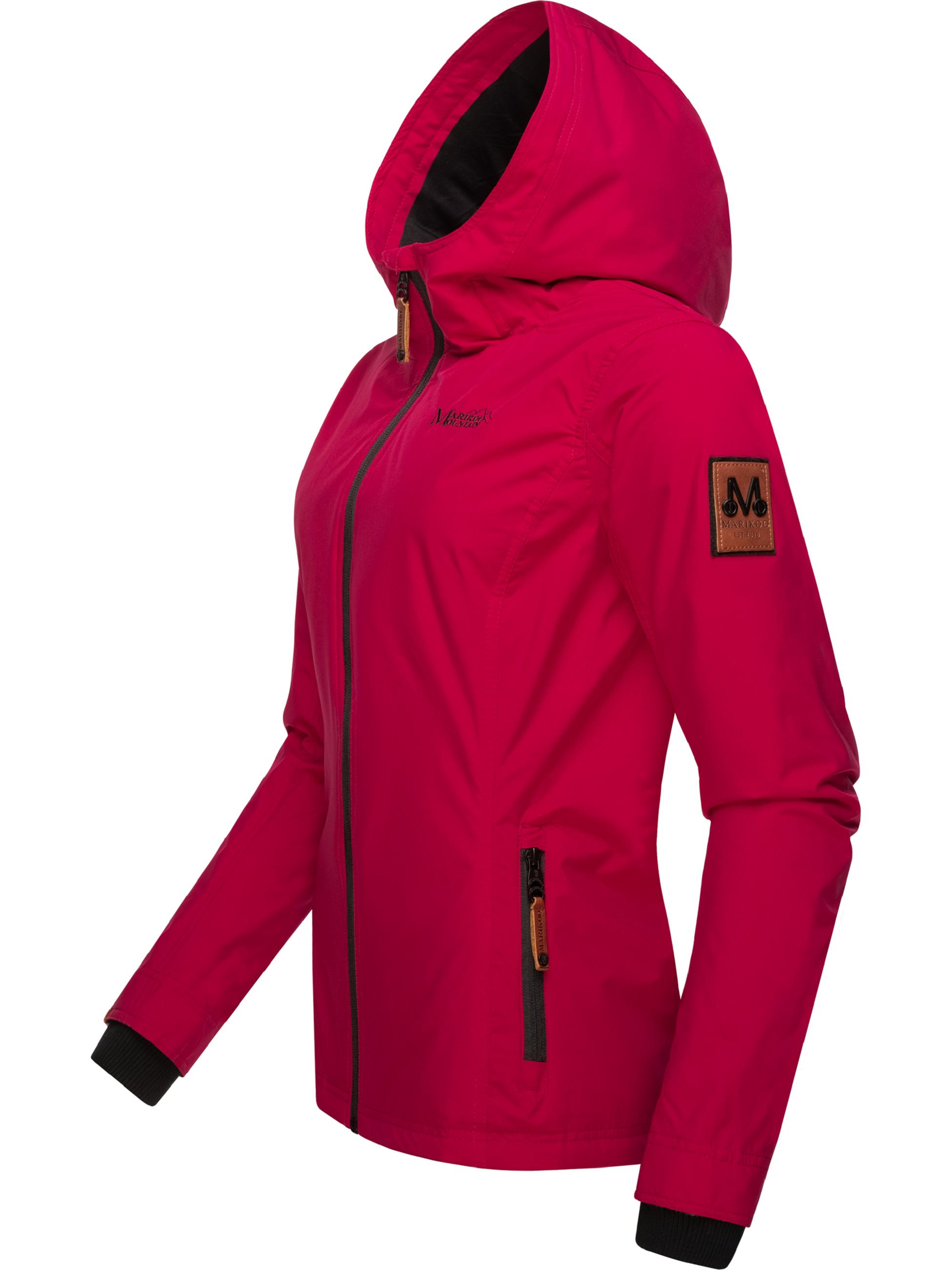 Leichte Übergangsjacke mit Kapuze "Brombeere" Fuchsia