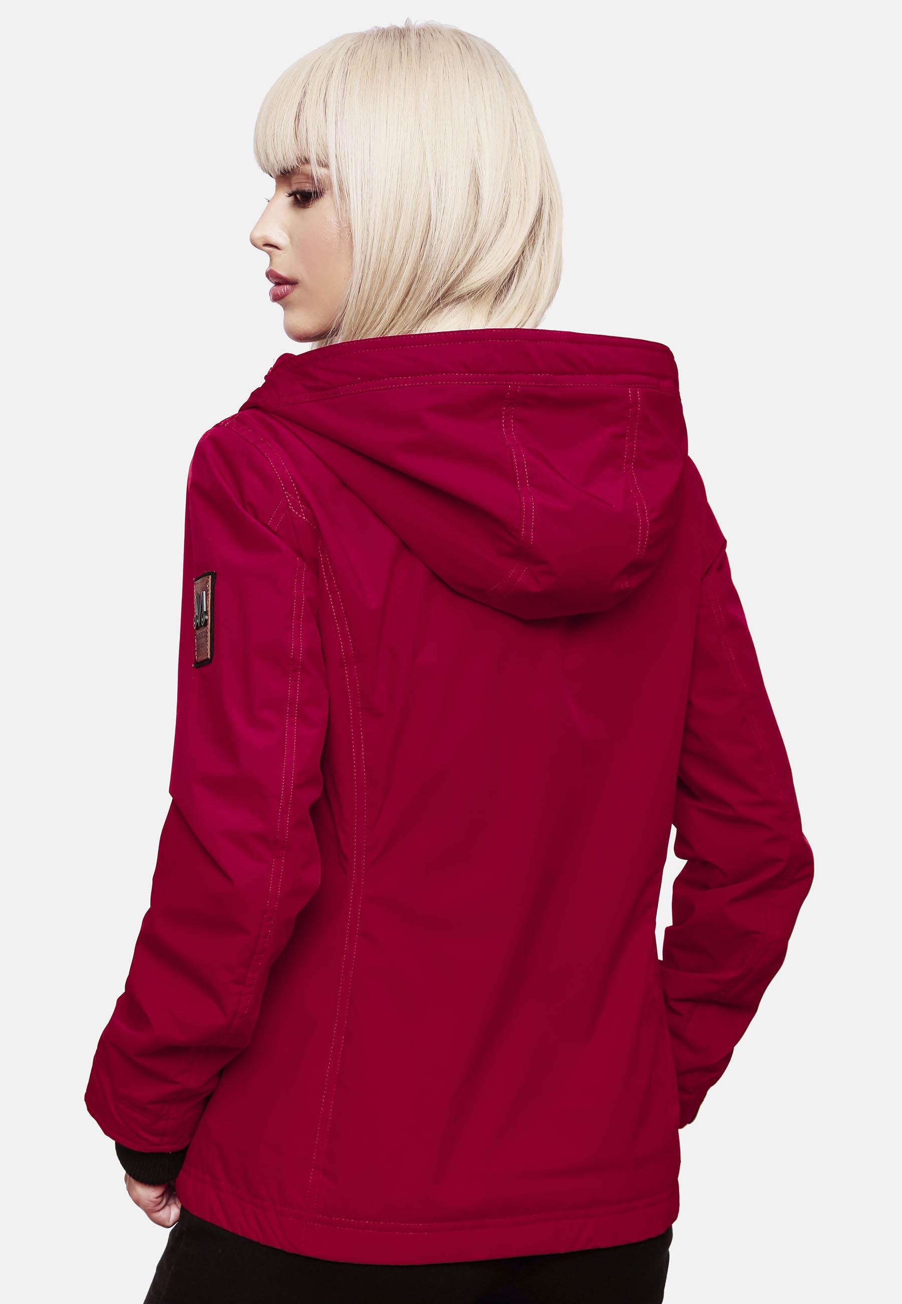 Leichte Übergangsjacke mit Kapuze "Brombeere" Fuchsia