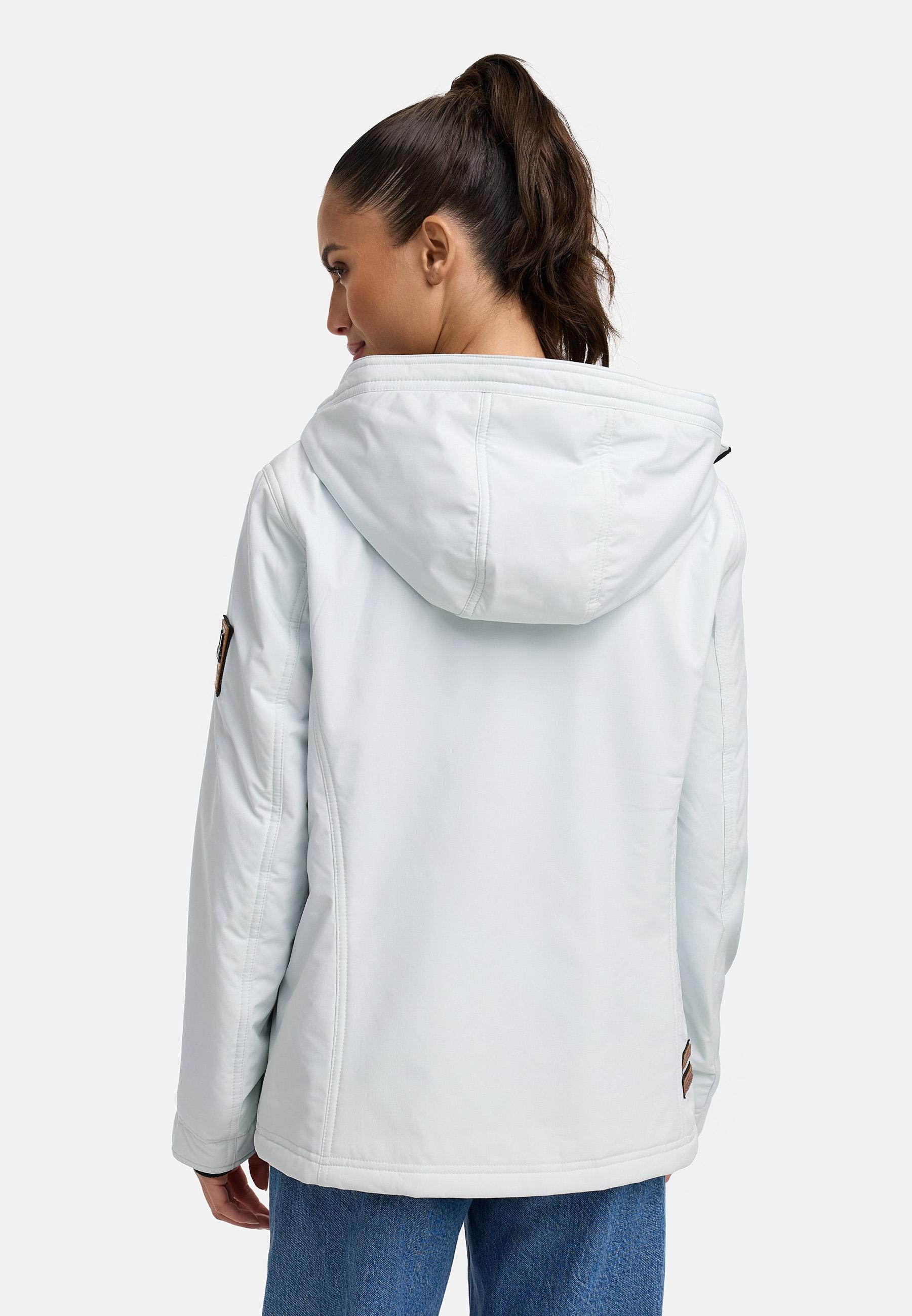 Leichte Übergangsjacke mit Kapuze "Brombeere" Ice Blue