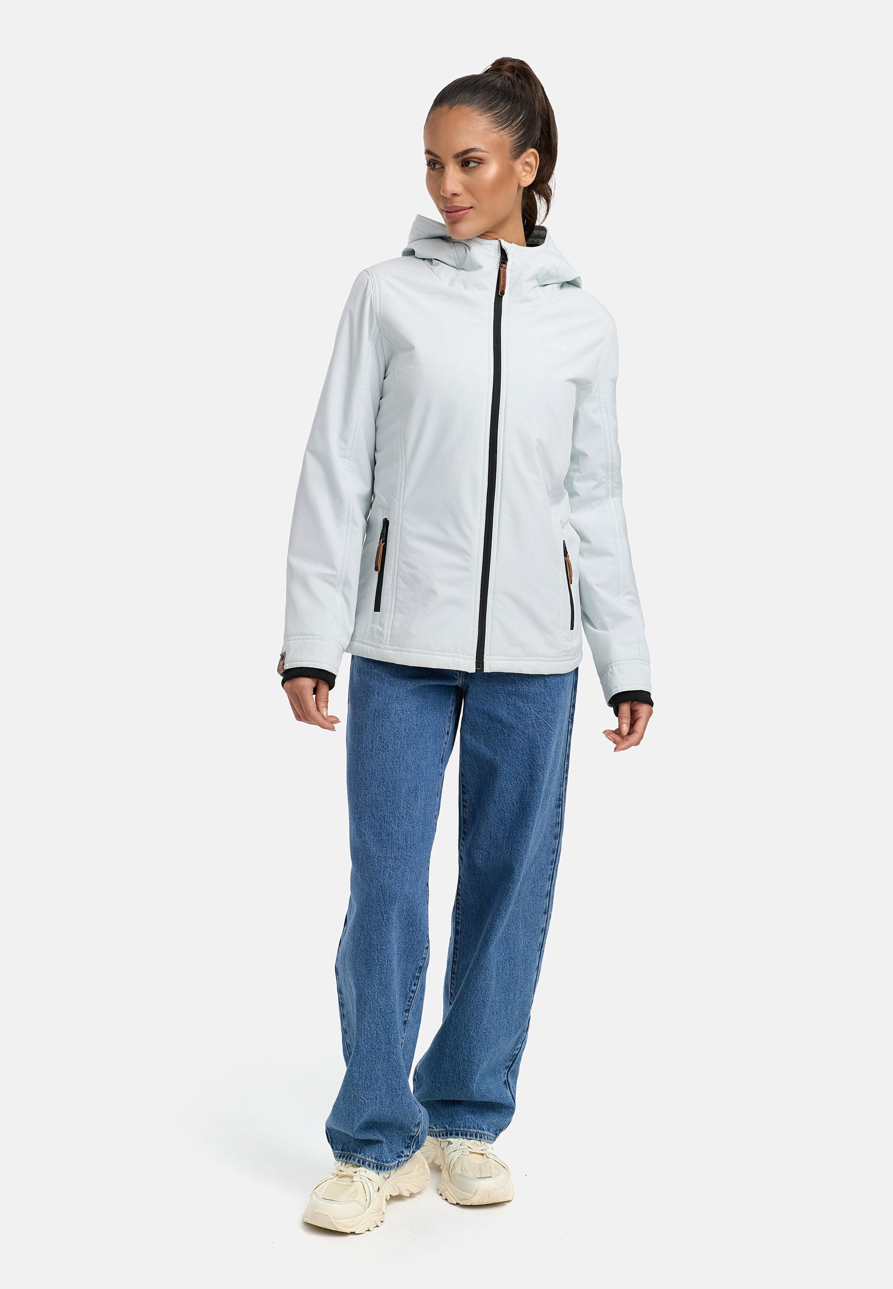 Leichte Übergangsjacke mit Kapuze "Brombeere" Ice Blue