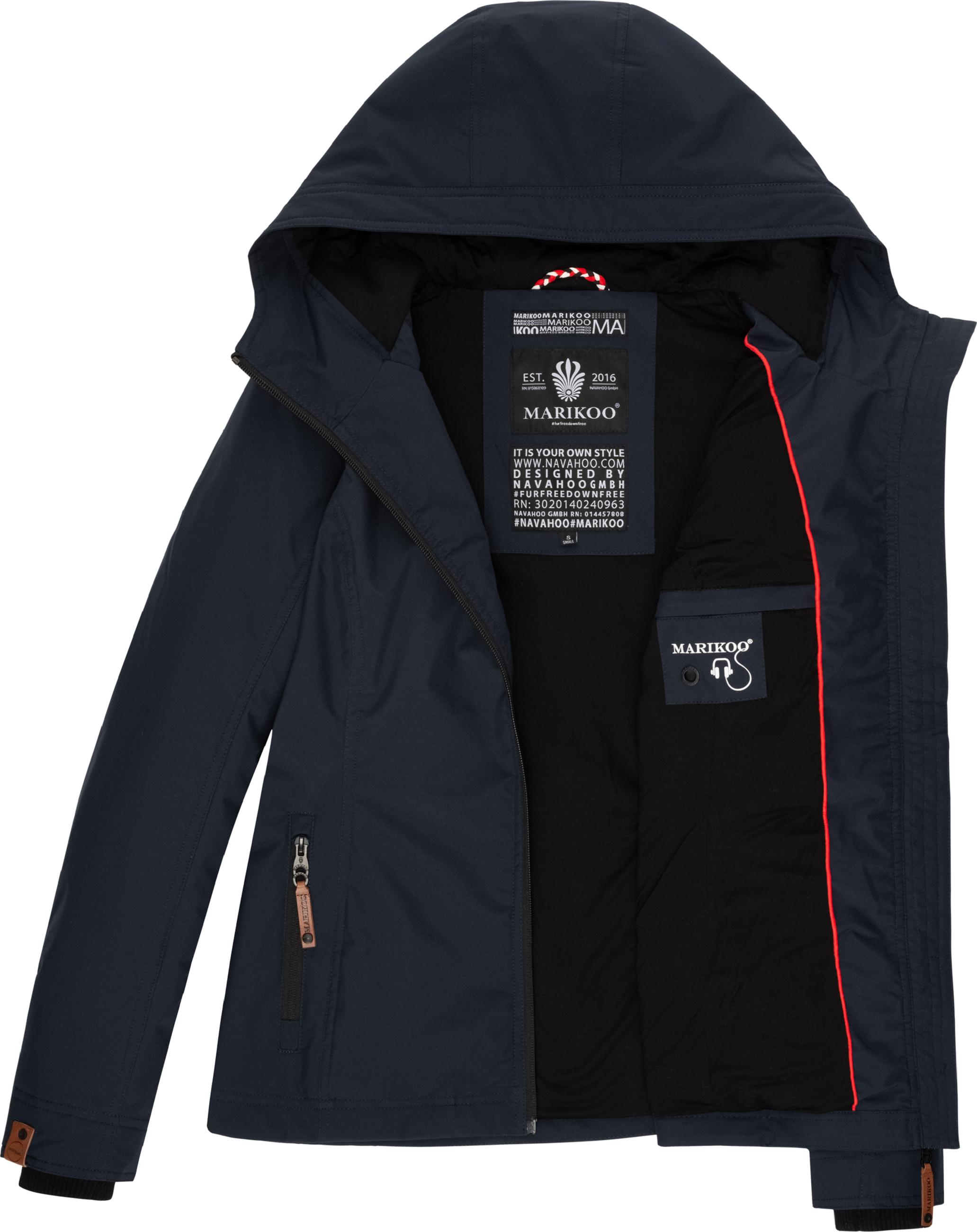 Leichte Übergangsjacke mit Kapuze "Brombeere" Navy