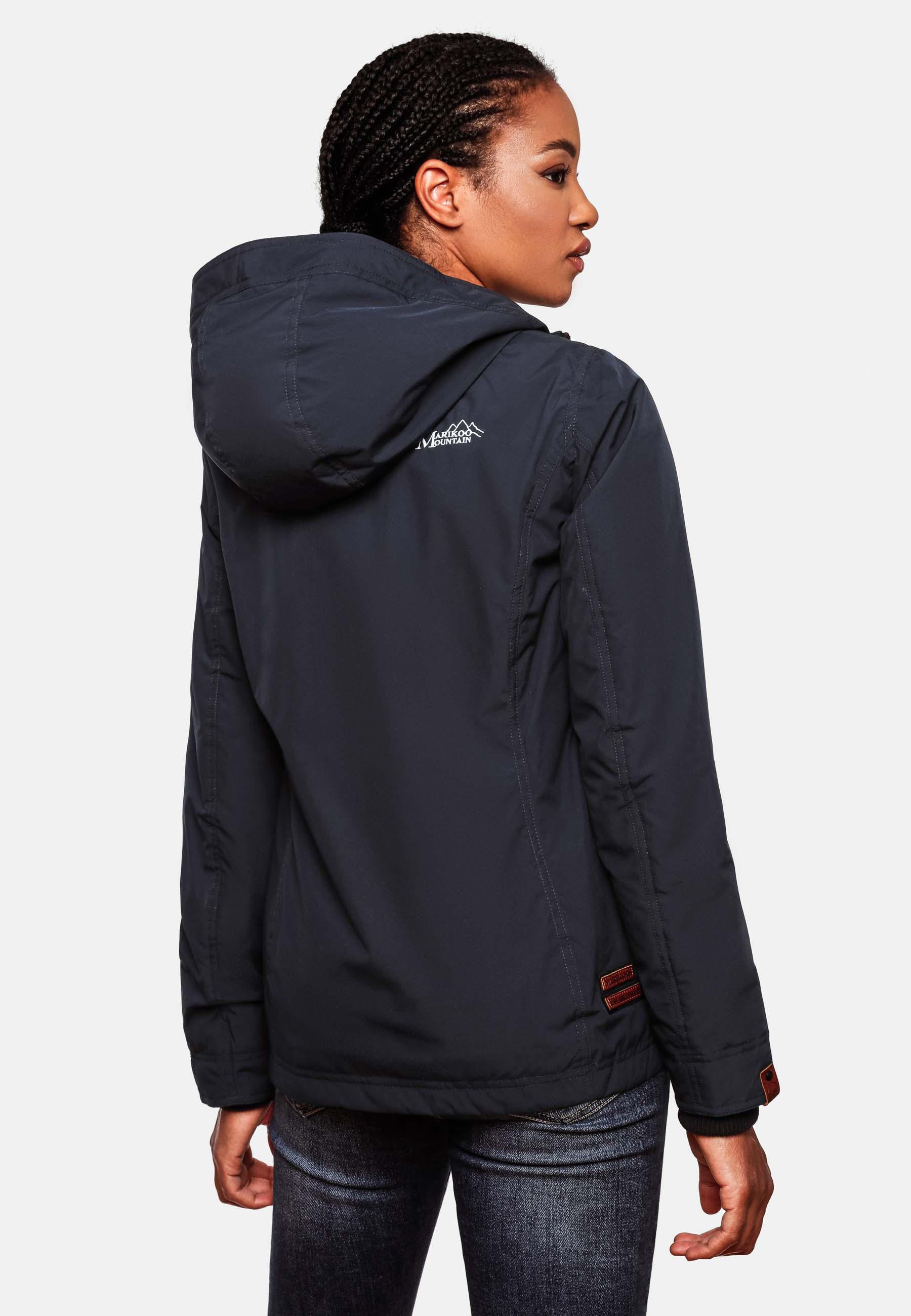 Leichte Übergangsjacke mit Kapuze "Brombeere" Navy