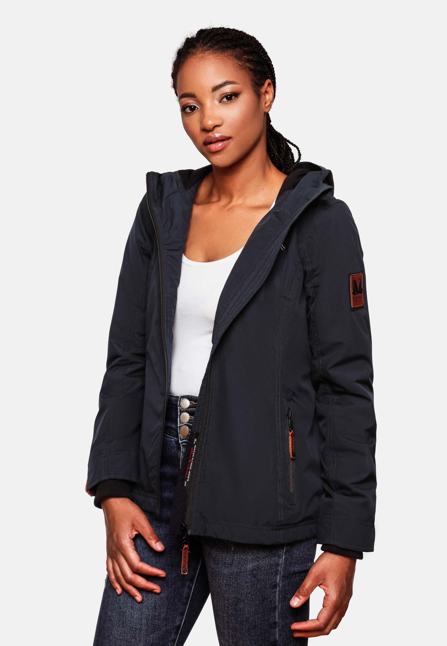 Leichte Übergangsjacke mit Kapuze "Brombeere" Navy