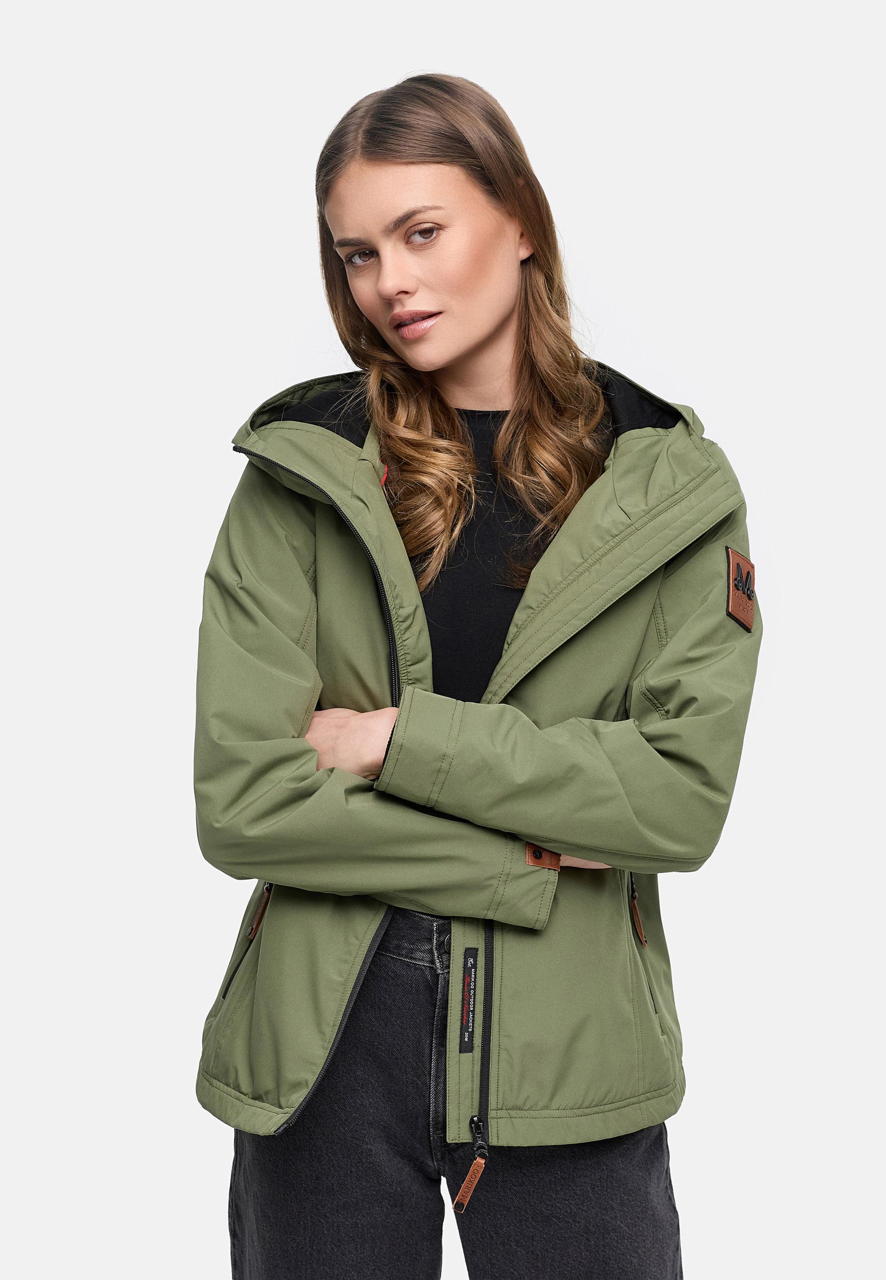 Leichte Übergangsjacke mit Kapuze "Brombeere" Olive Leaf