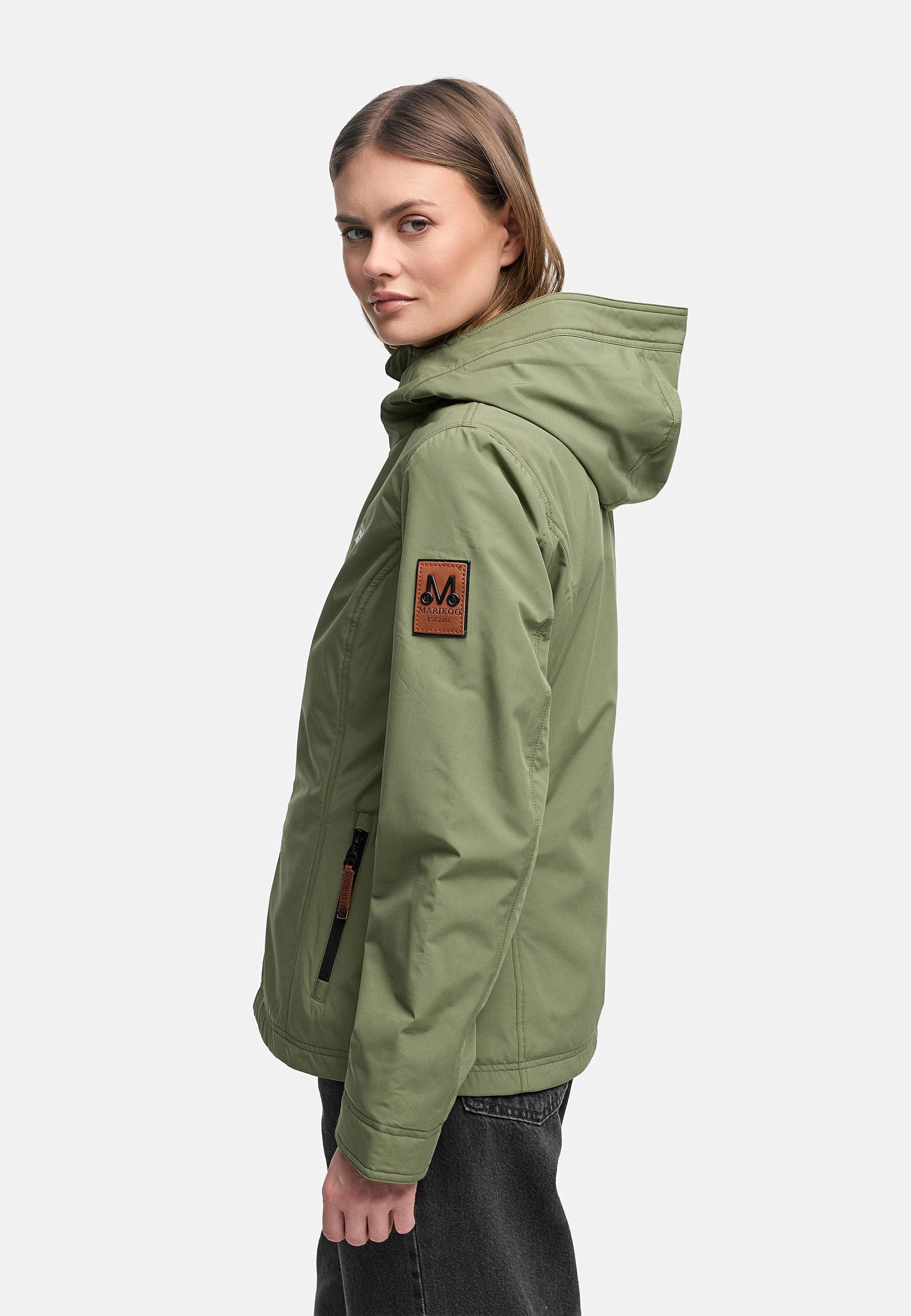 Leichte Übergangsjacke mit Kapuze "Brombeere" Olive Leaf