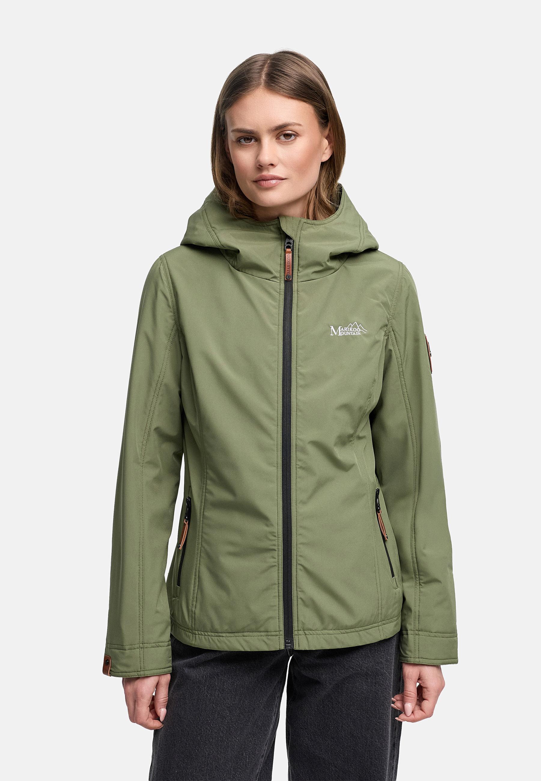 Leichte Übergangsjacke mit Kapuze "Brombeere" Olive Leaf