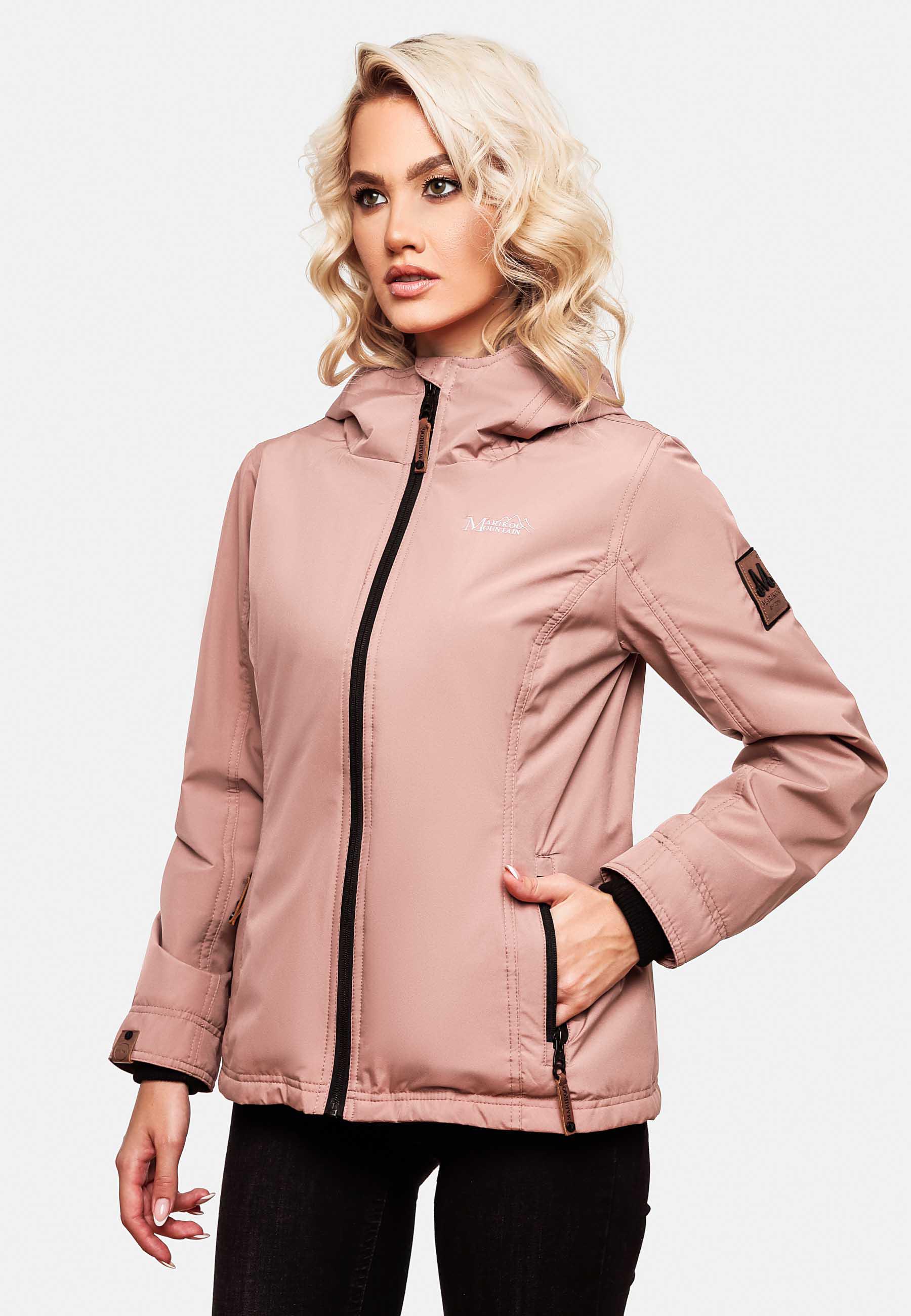 Leichte Übergangsjacke mit Kapuze "Brombeere" Powder Rose