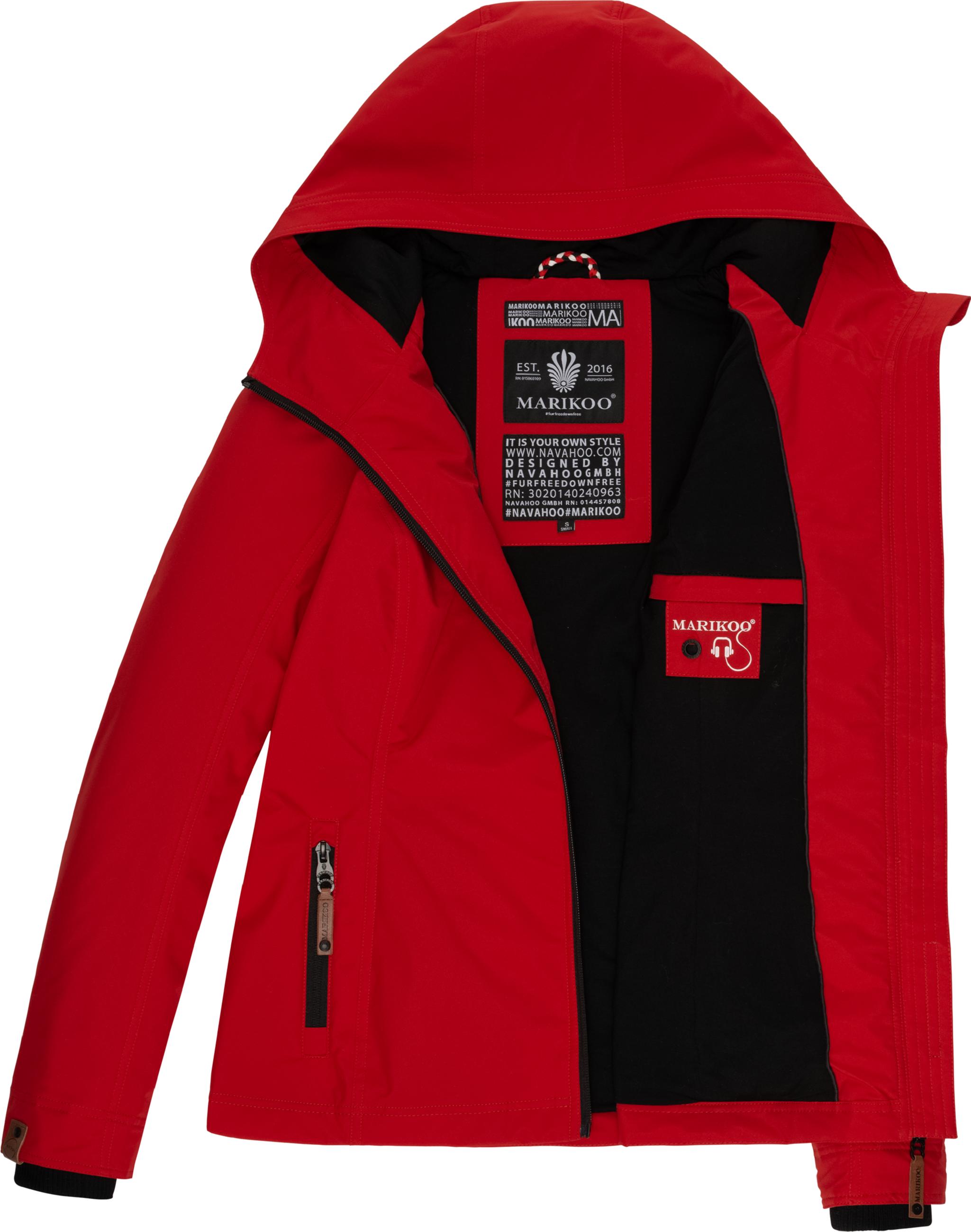 Leichte Übergangsjacke mit Kapuze "Brombeere" Red