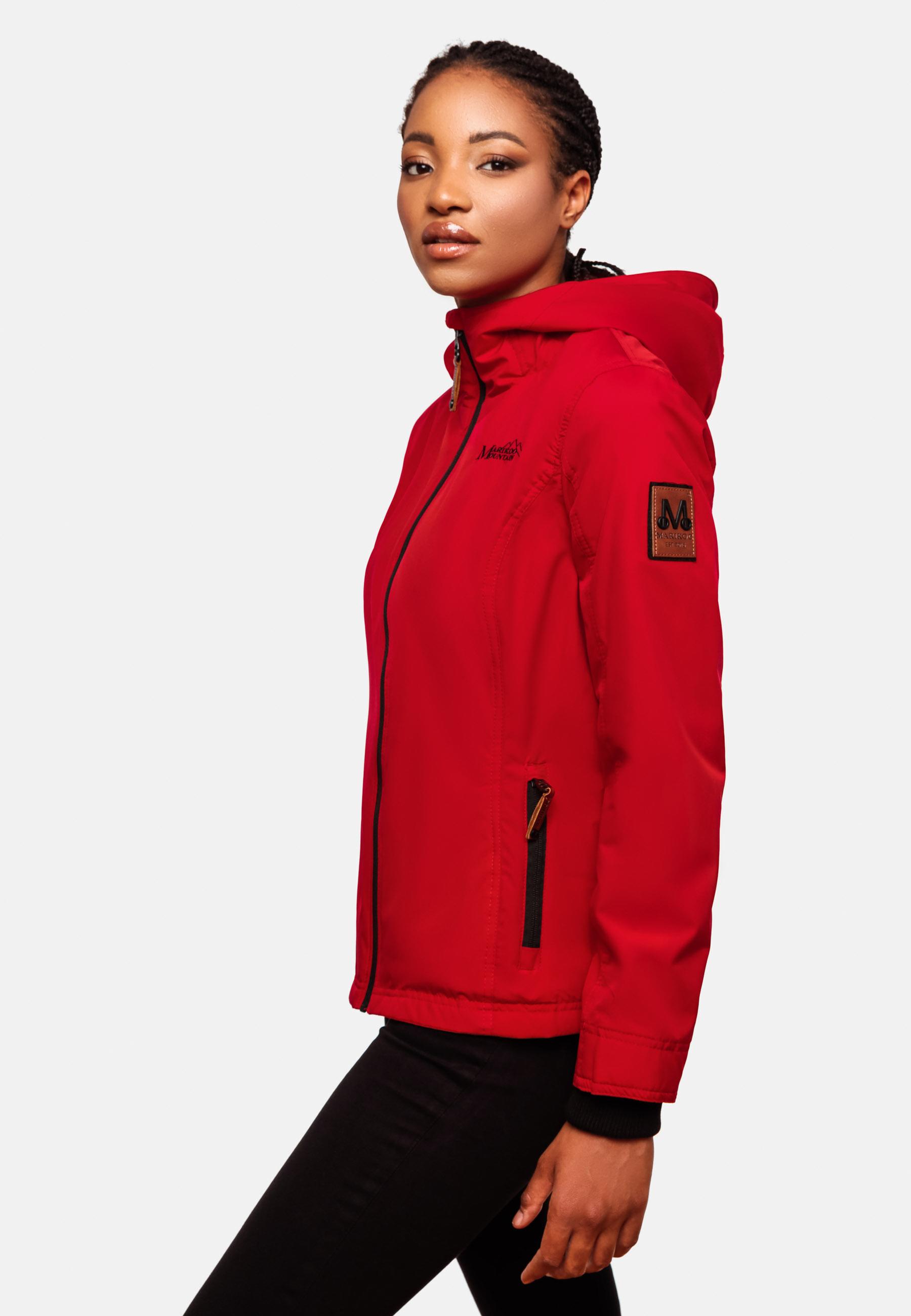 Leichte Übergangsjacke mit Kapuze "Brombeere" Red