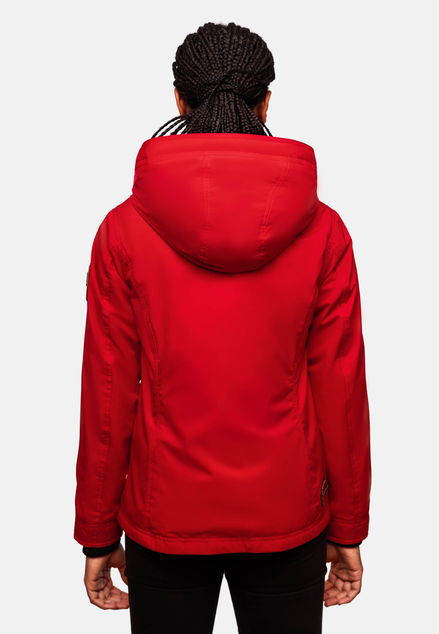 Leichte Übergangsjacke mit Kapuze "Brombeere" Red