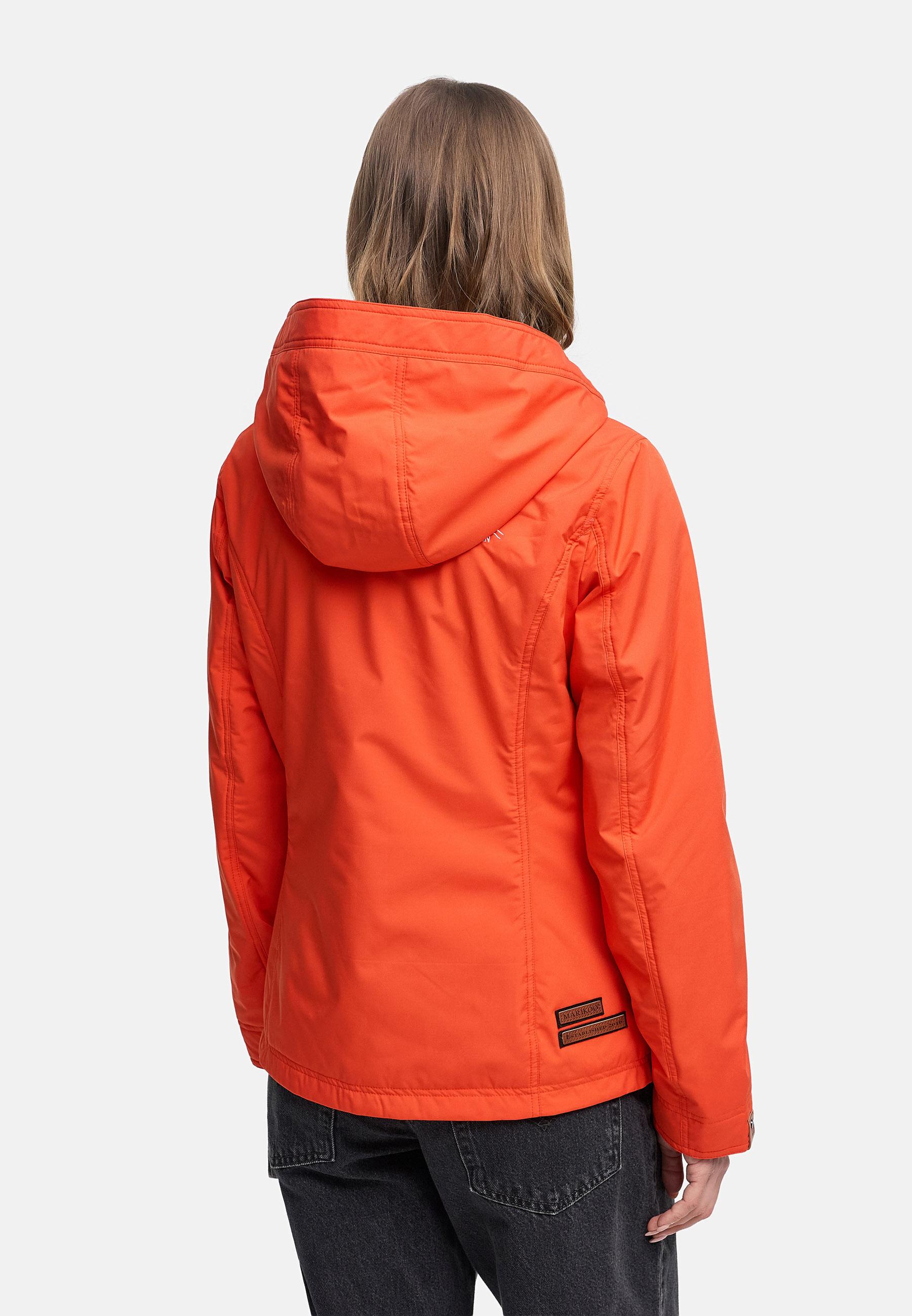 Leichte Übergangsjacke mit Kapuze "Brombeere" Spicy Orange