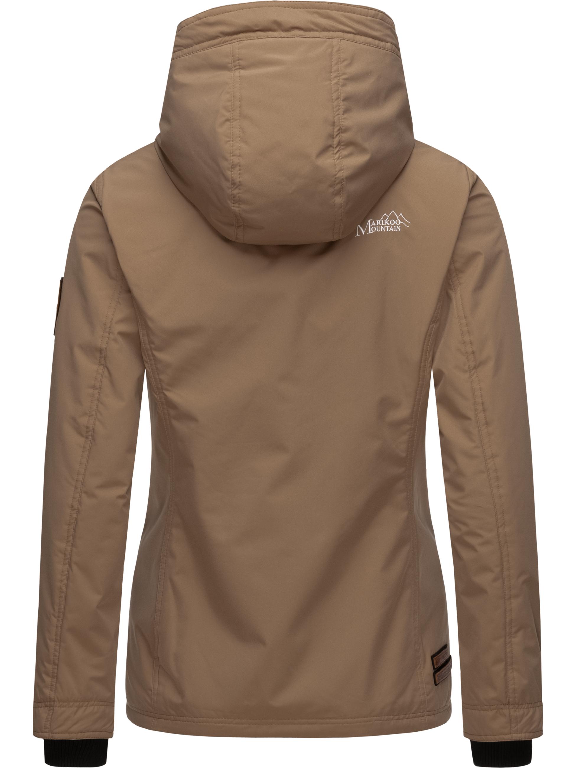 Leichte Übergangsjacke mit Kapuze "Brombeere" Taupe