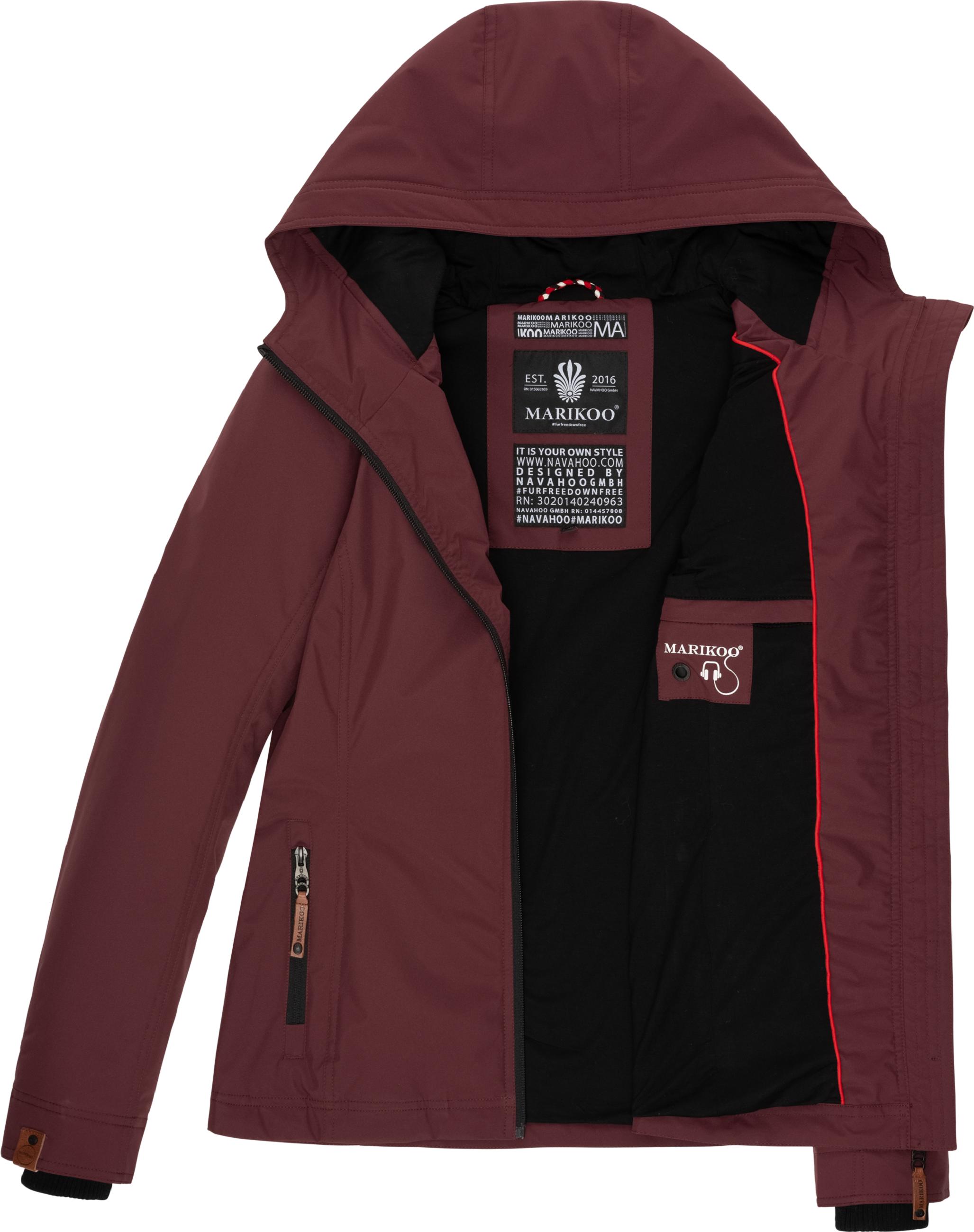 Leichte Übergangsjacke mit Kapuze "Brombeere" Wine