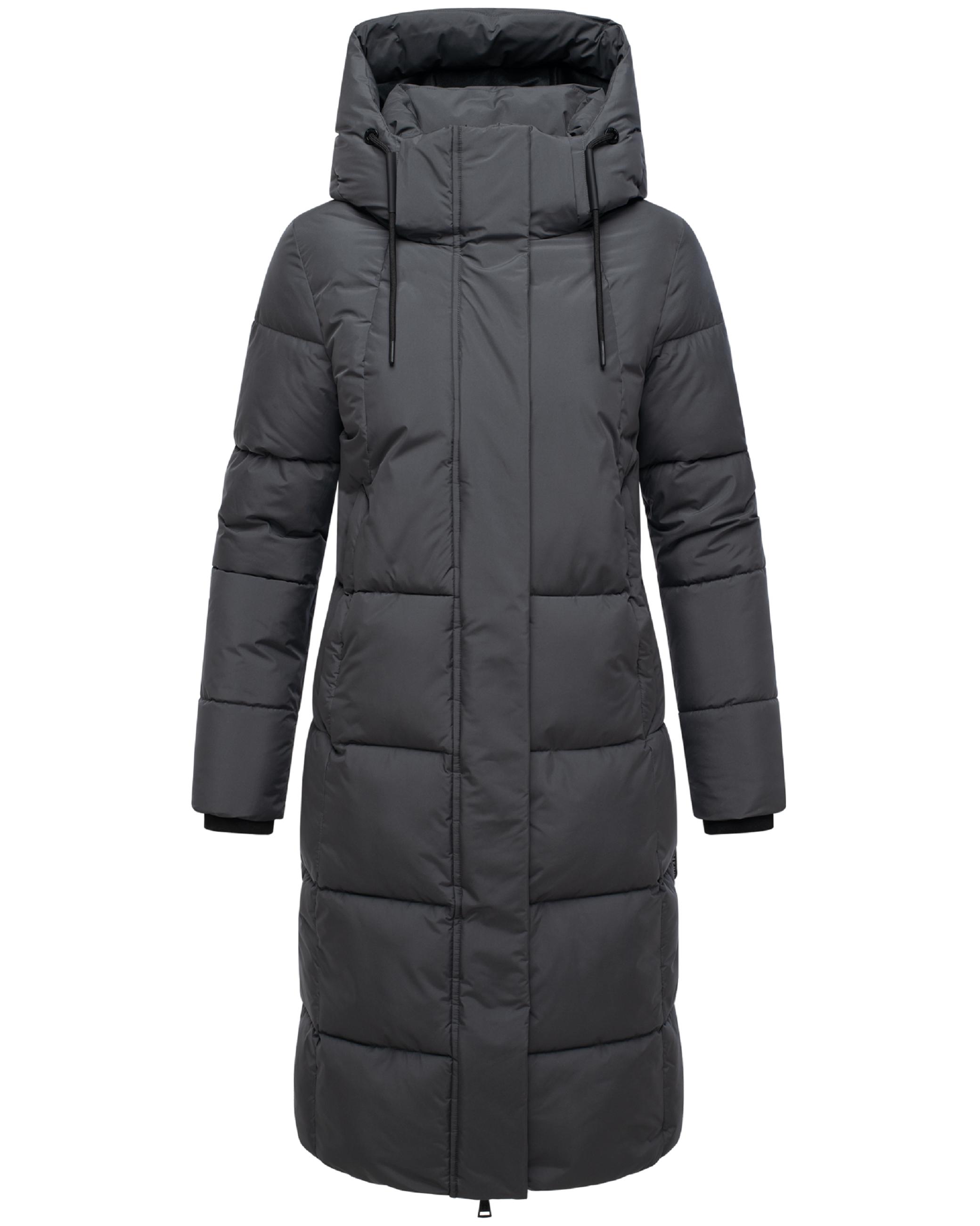Winter Steppmantel mit abnehmbarer Kapuze "Chumanii XVI" Anthracite
