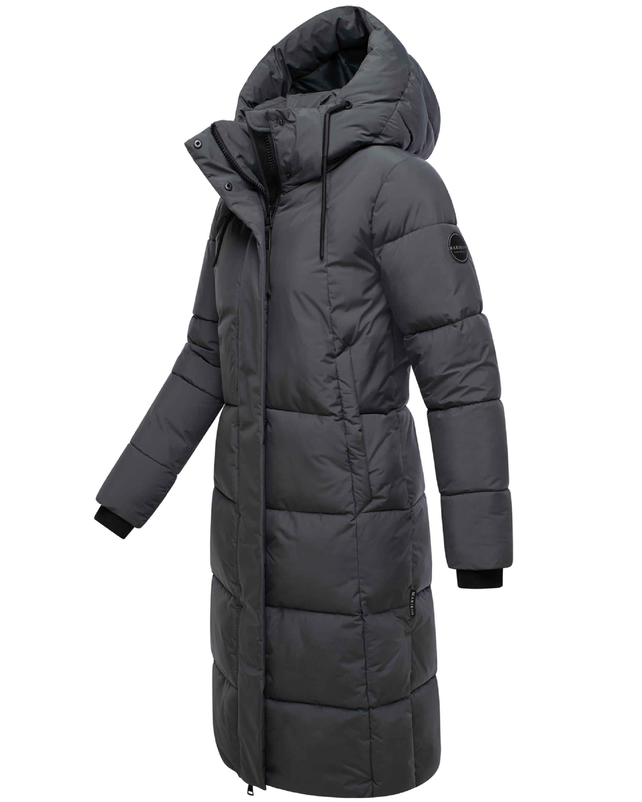 Winter Steppmantel mit abnehmbarer Kapuze "Chumanii XVI" Anthracite