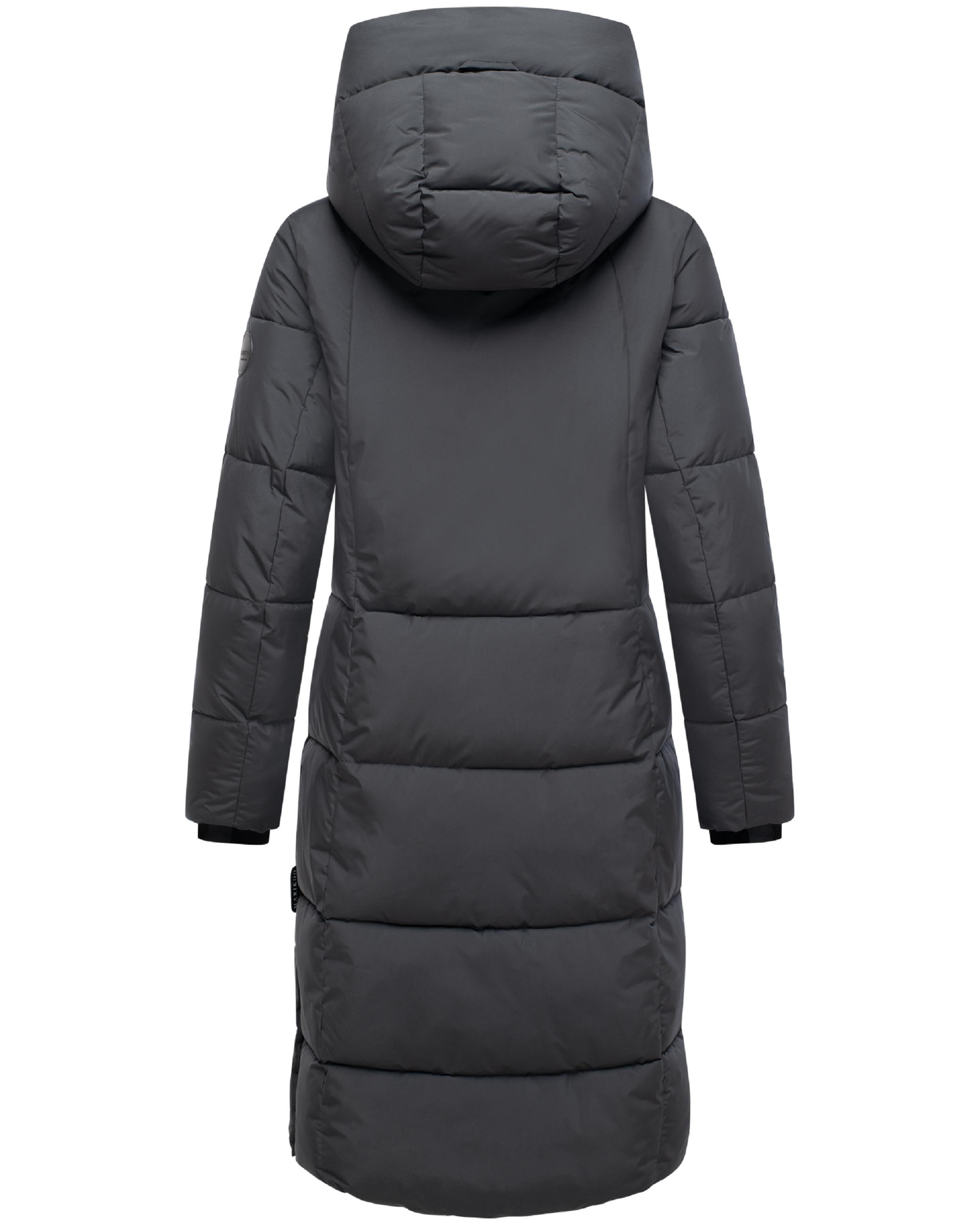 Winter Steppmantel mit abnehmbarer Kapuze "Chumanii XVI" Anthracite