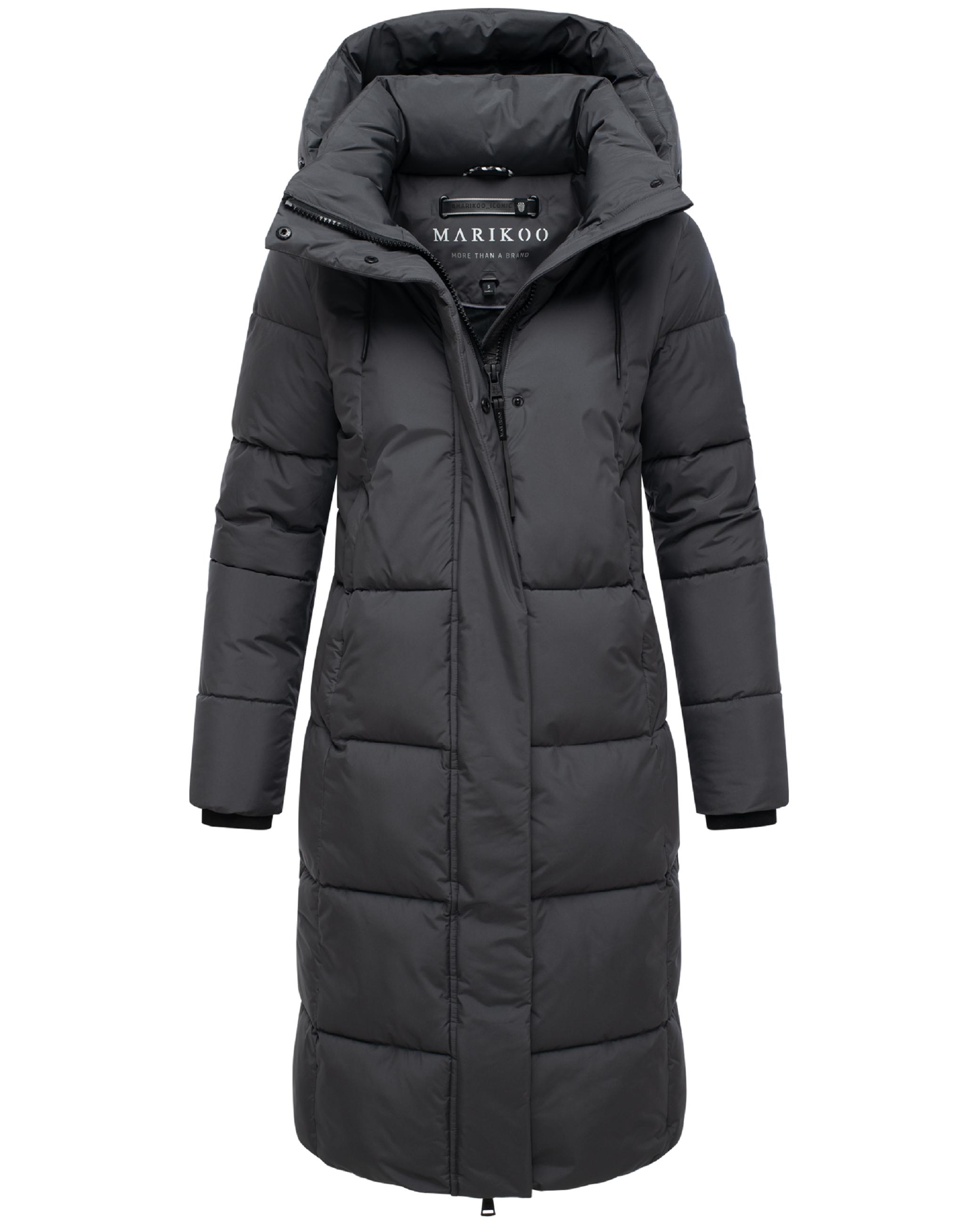 Winter Steppmantel mit abnehmbarer Kapuze "Chumanii XVI" Anthracite
