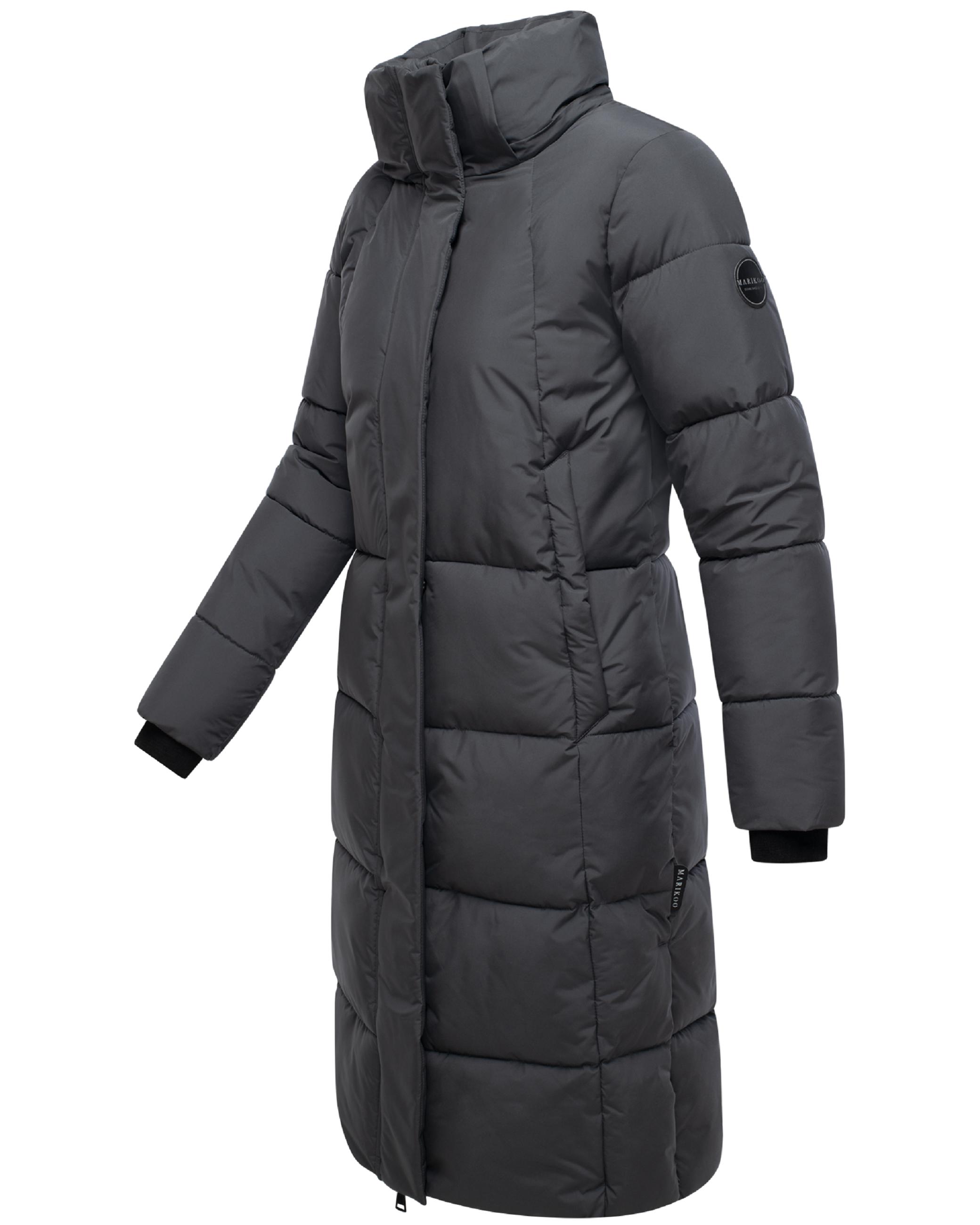 Winter Steppmantel mit abnehmbarer Kapuze "Chumanii XVI" Anthracite
