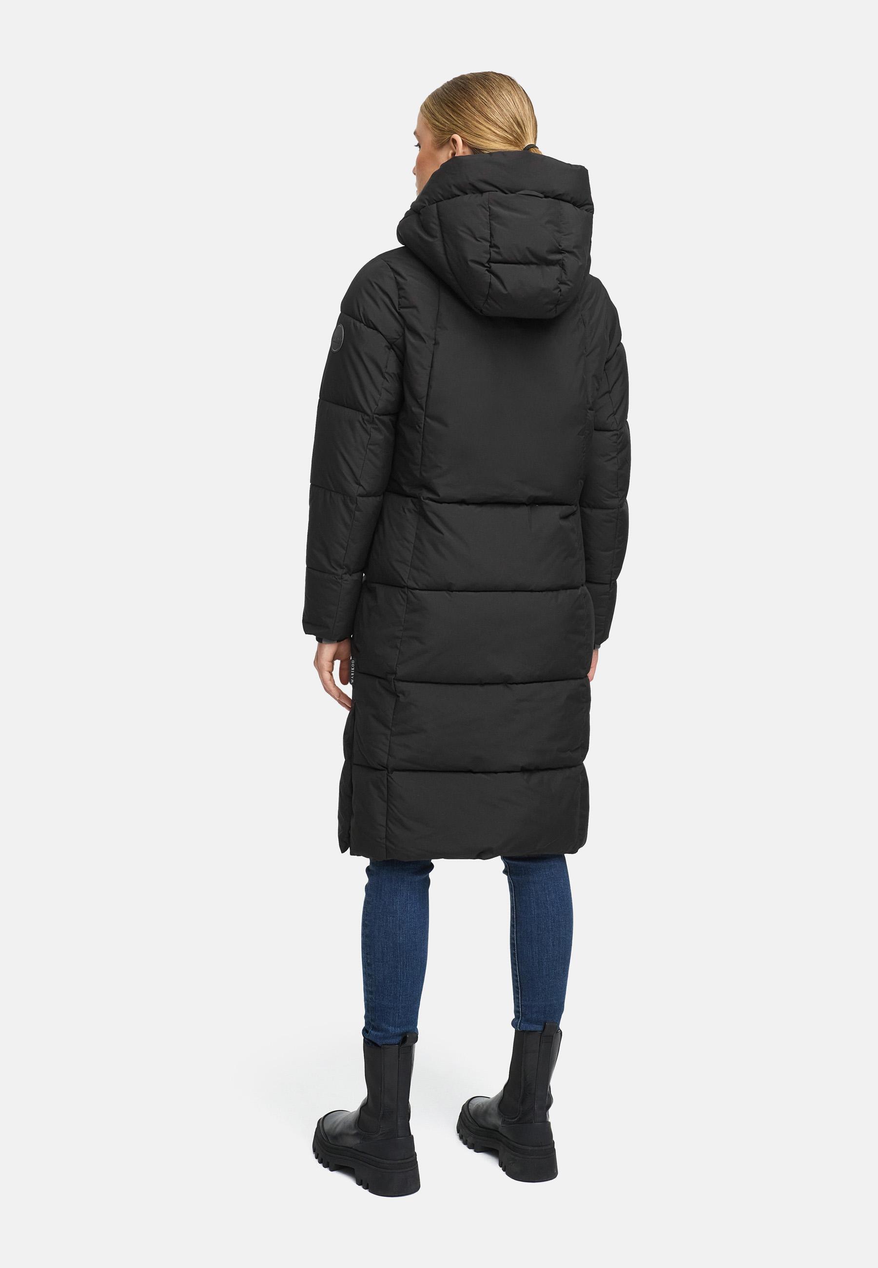 Winter Steppmantel mit abnehmbarer Kapuze "Chumanii XVI" Black