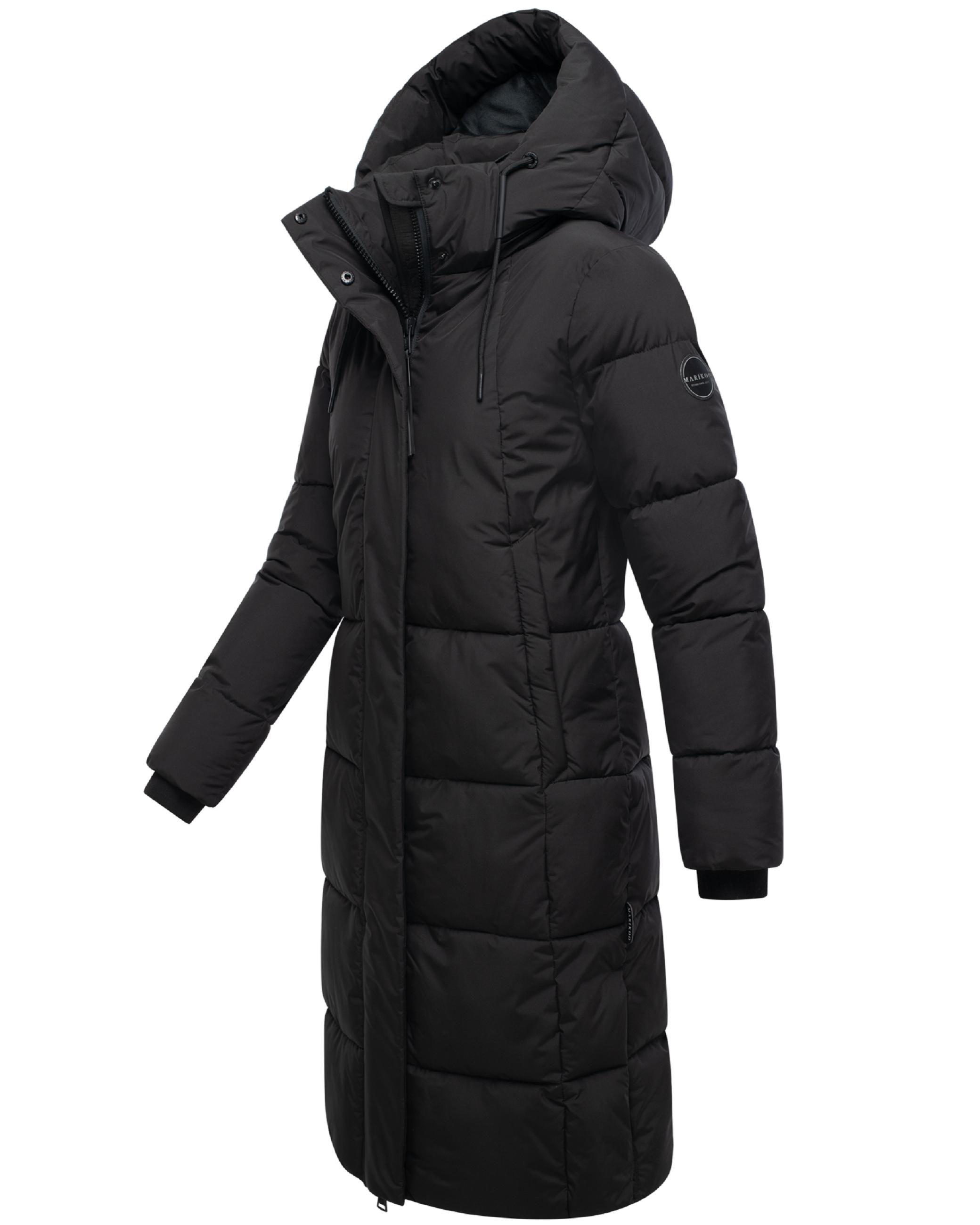 Winter Steppmantel mit abnehmbarer Kapuze "Chumanii XVI" Black