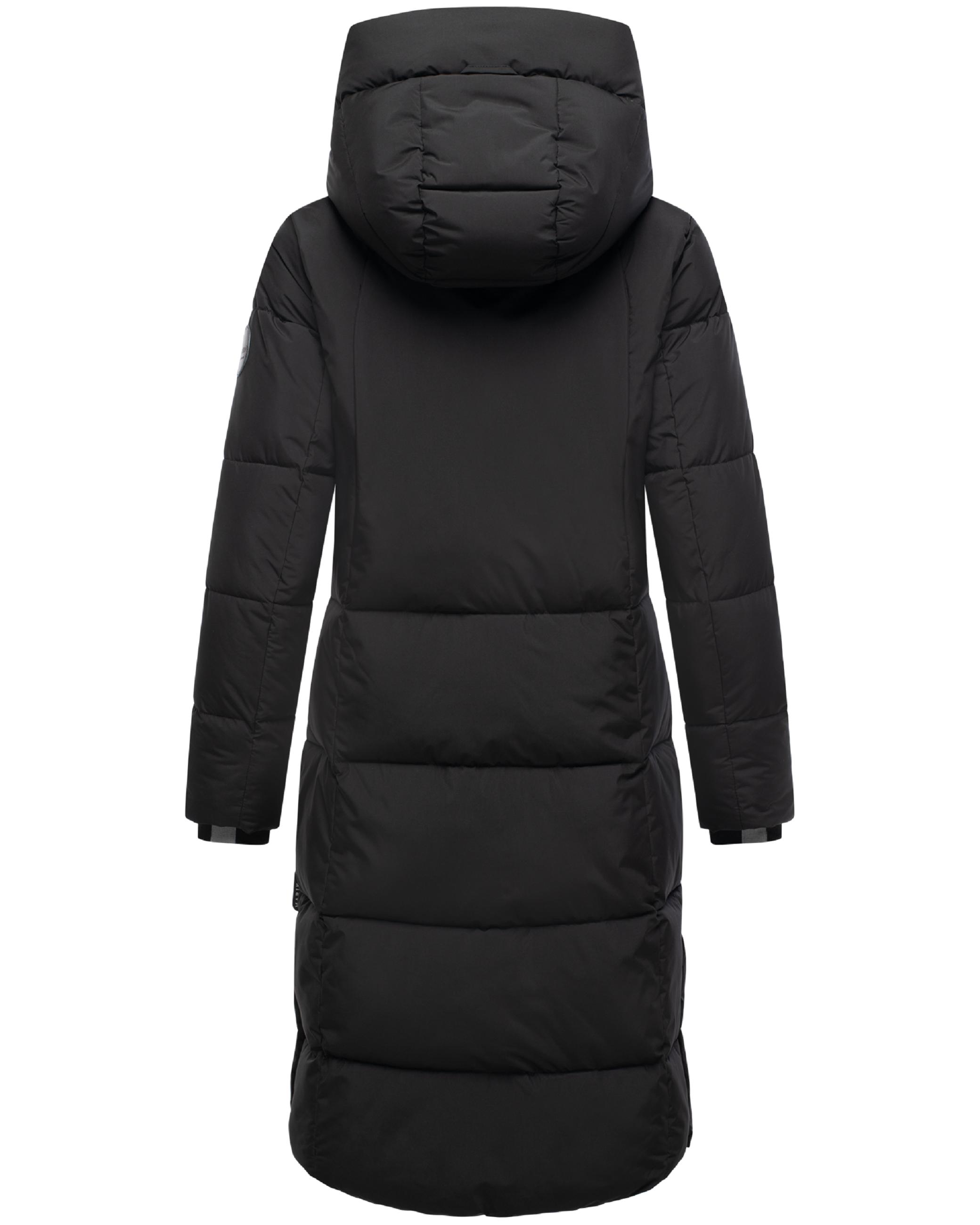 Winter Steppmantel mit abnehmbarer Kapuze "Chumanii XVI" Black