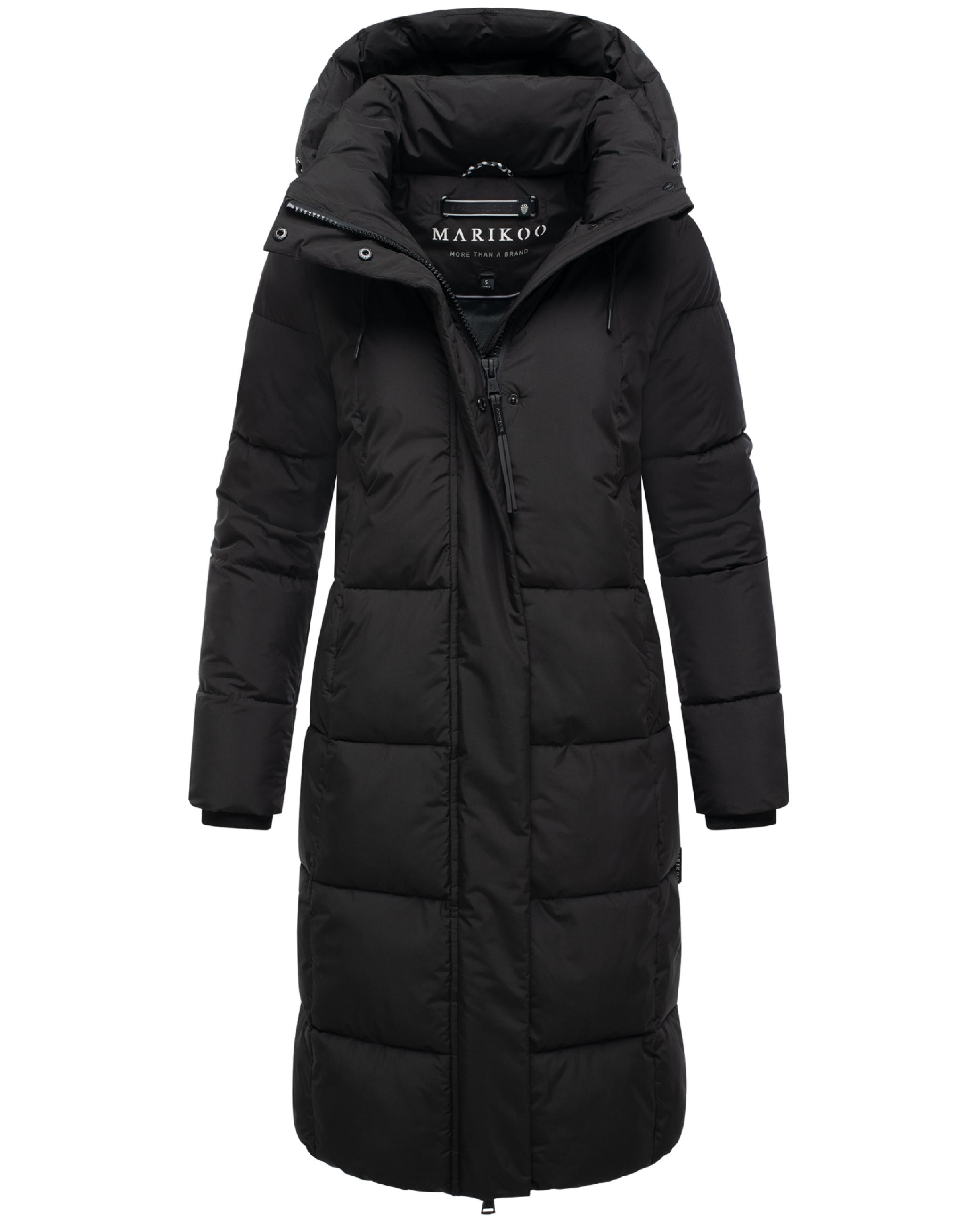 Winter Steppmantel mit abnehmbarer Kapuze "Chumanii XVI" Black