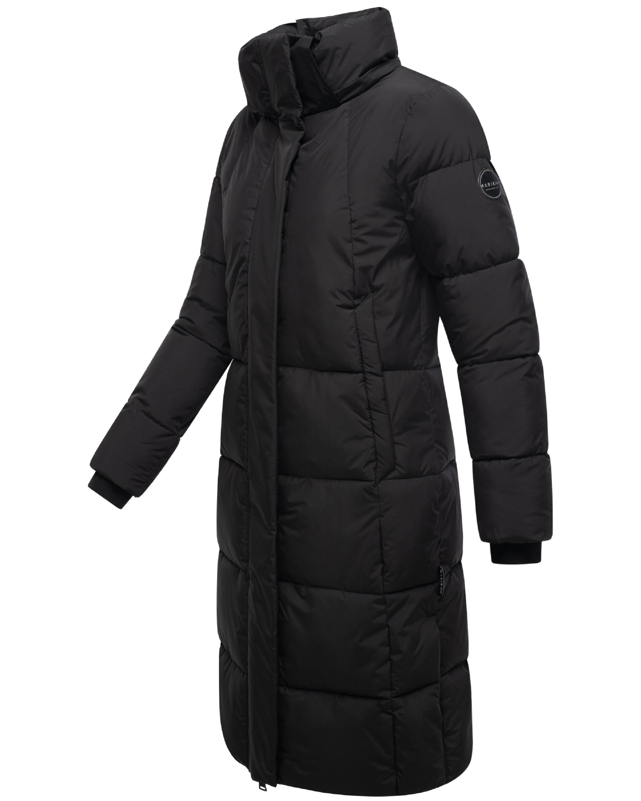 Winter Steppmantel mit abnehmbarer Kapuze "Chumanii XVI" Black