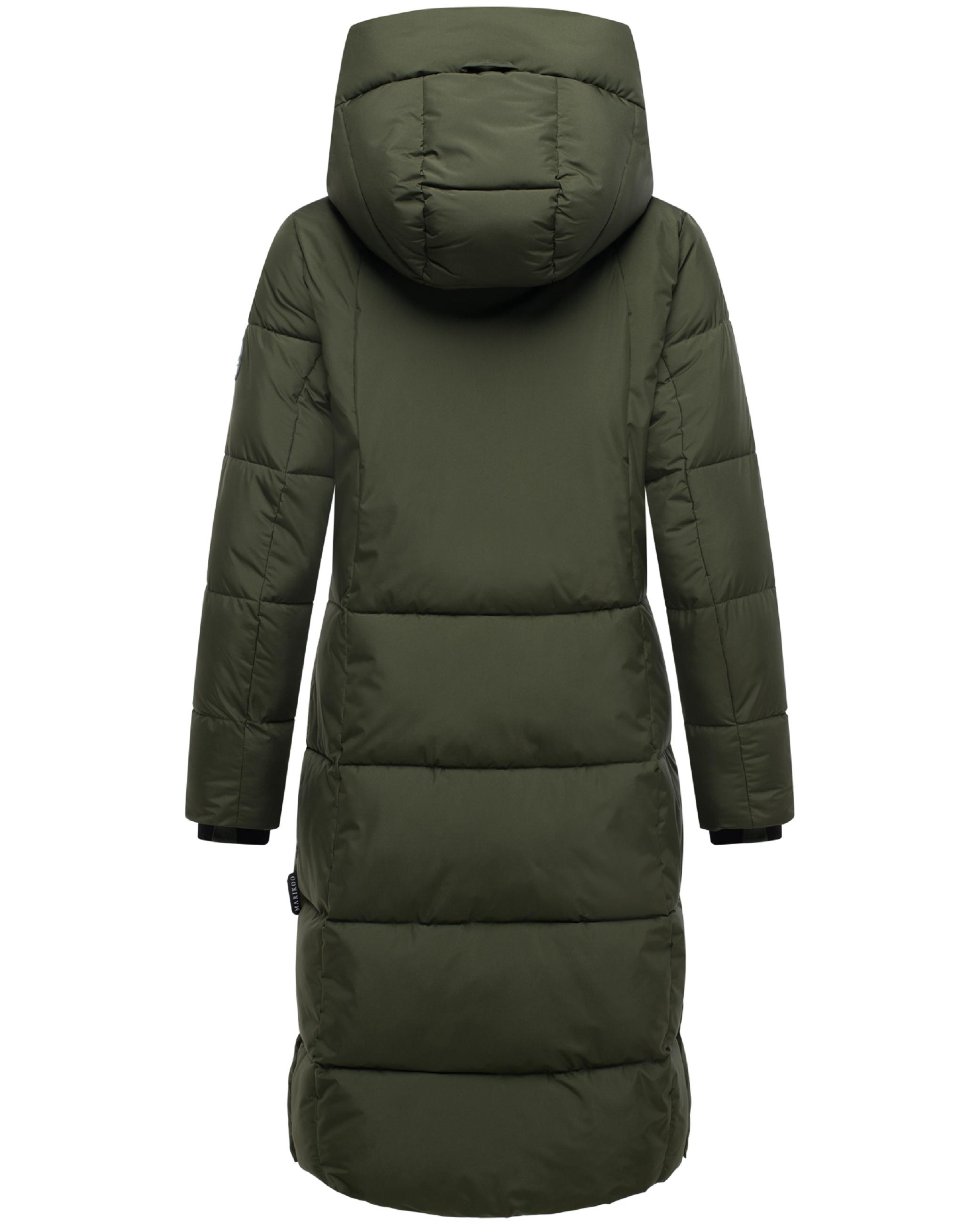 Winter Steppmantel mit abnehmbarer Kapuze "Chumanii XVI" Dark Olive