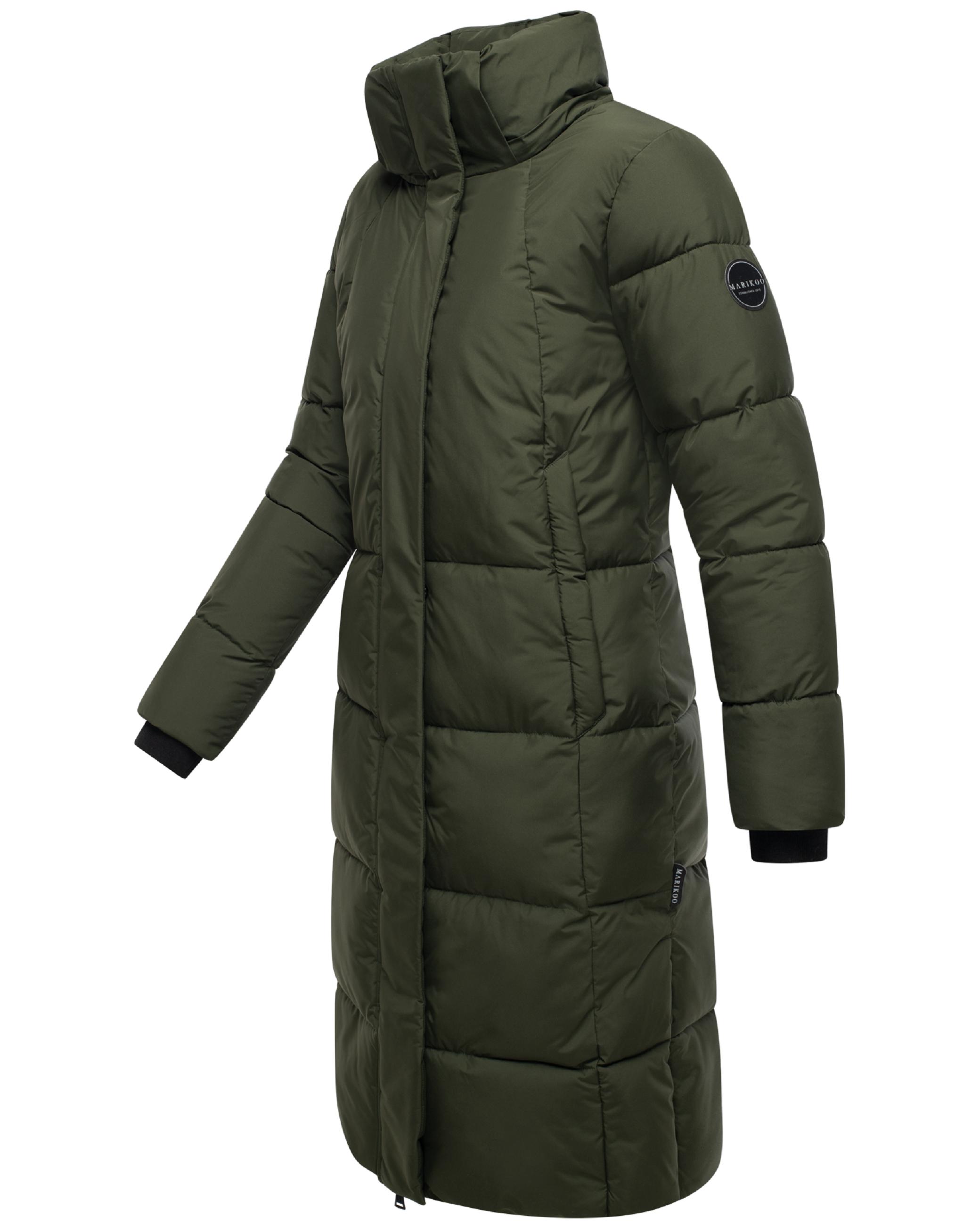 Winter Steppmantel mit abnehmbarer Kapuze "Chumanii XVI" Dark Olive