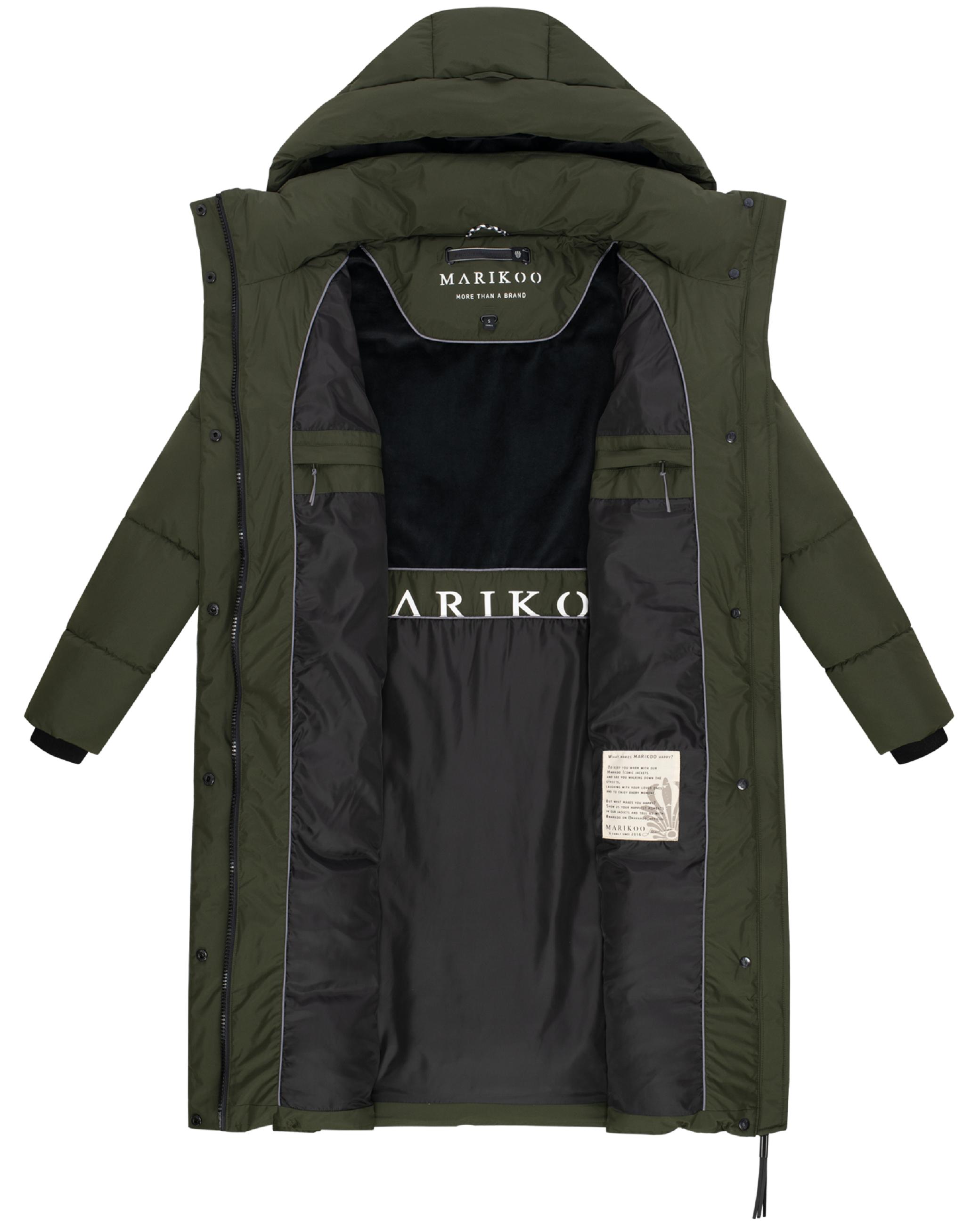 Winter Steppmantel mit abnehmbarer Kapuze "Chumanii XVI" Dark Olive