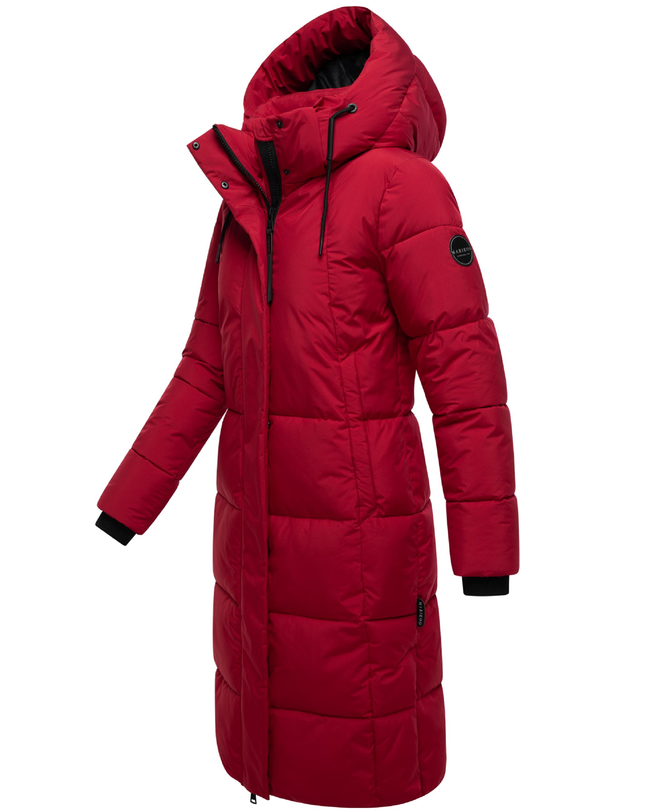 Winter Steppmantel mit abnehmbarer Kapuze "Chumanii XVI" Deep Red