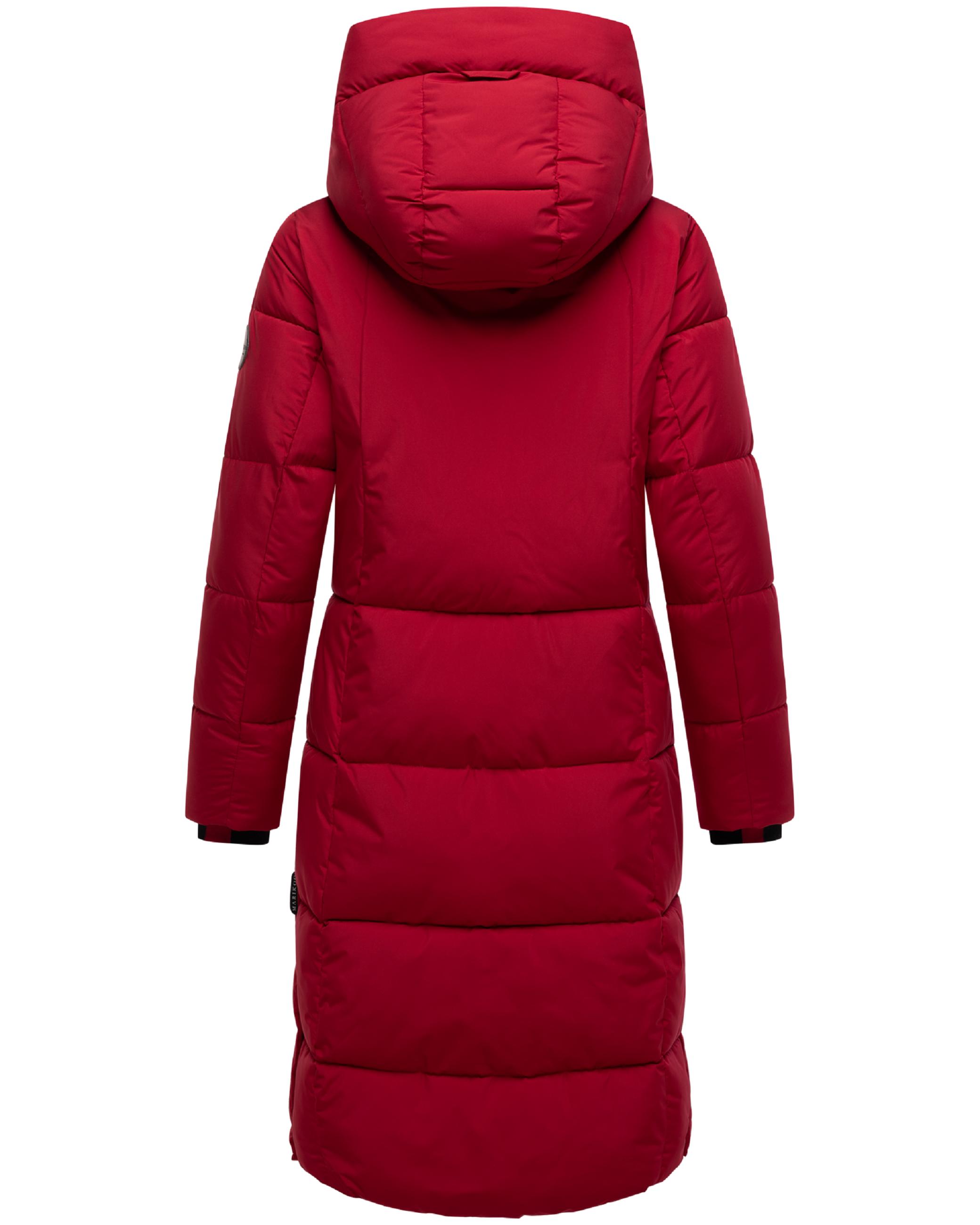 Winter Steppmantel mit abnehmbarer Kapuze "Chumanii XVI" Deep Red