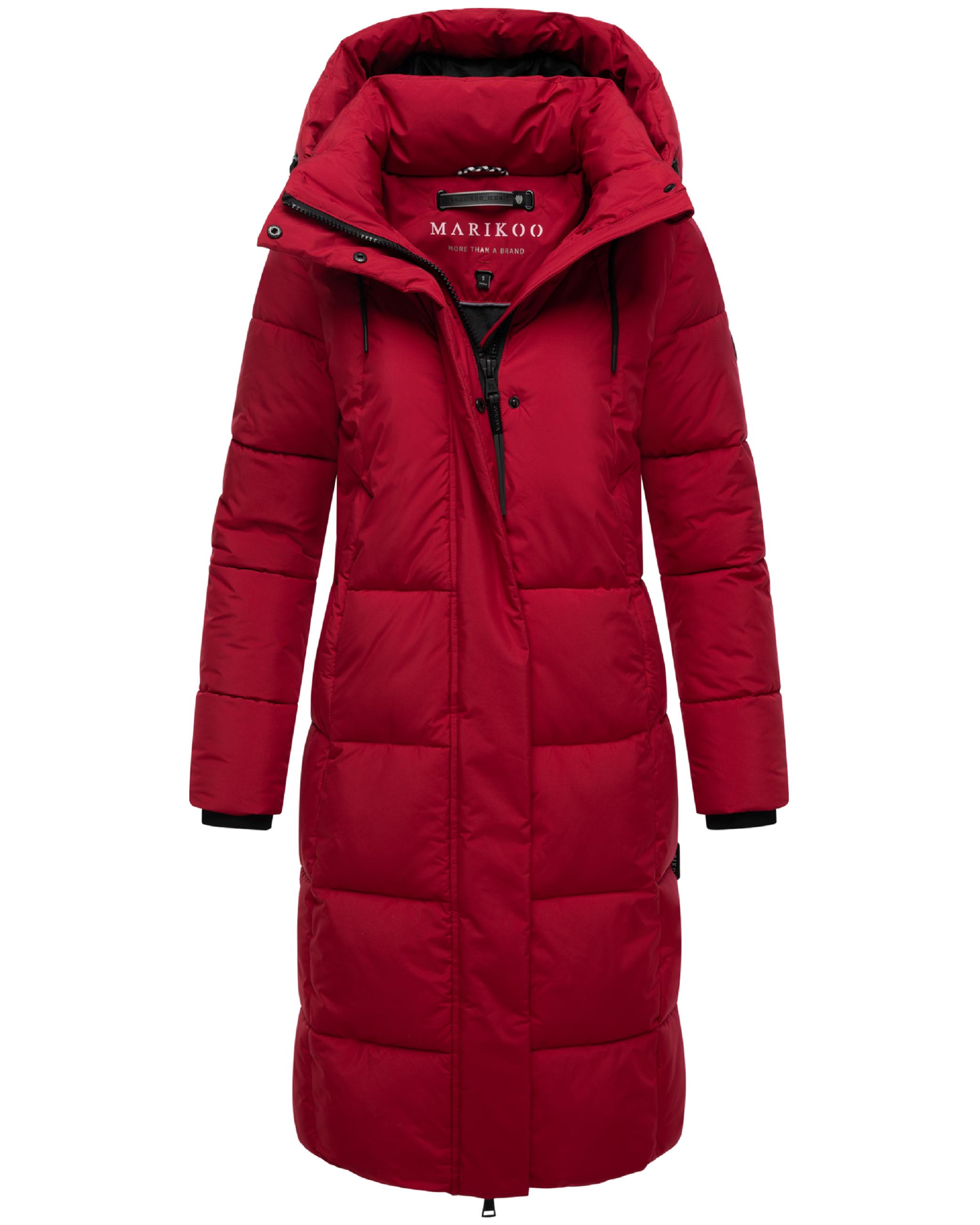Winter Steppmantel mit abnehmbarer Kapuze "Chumanii XVI" Deep Red
