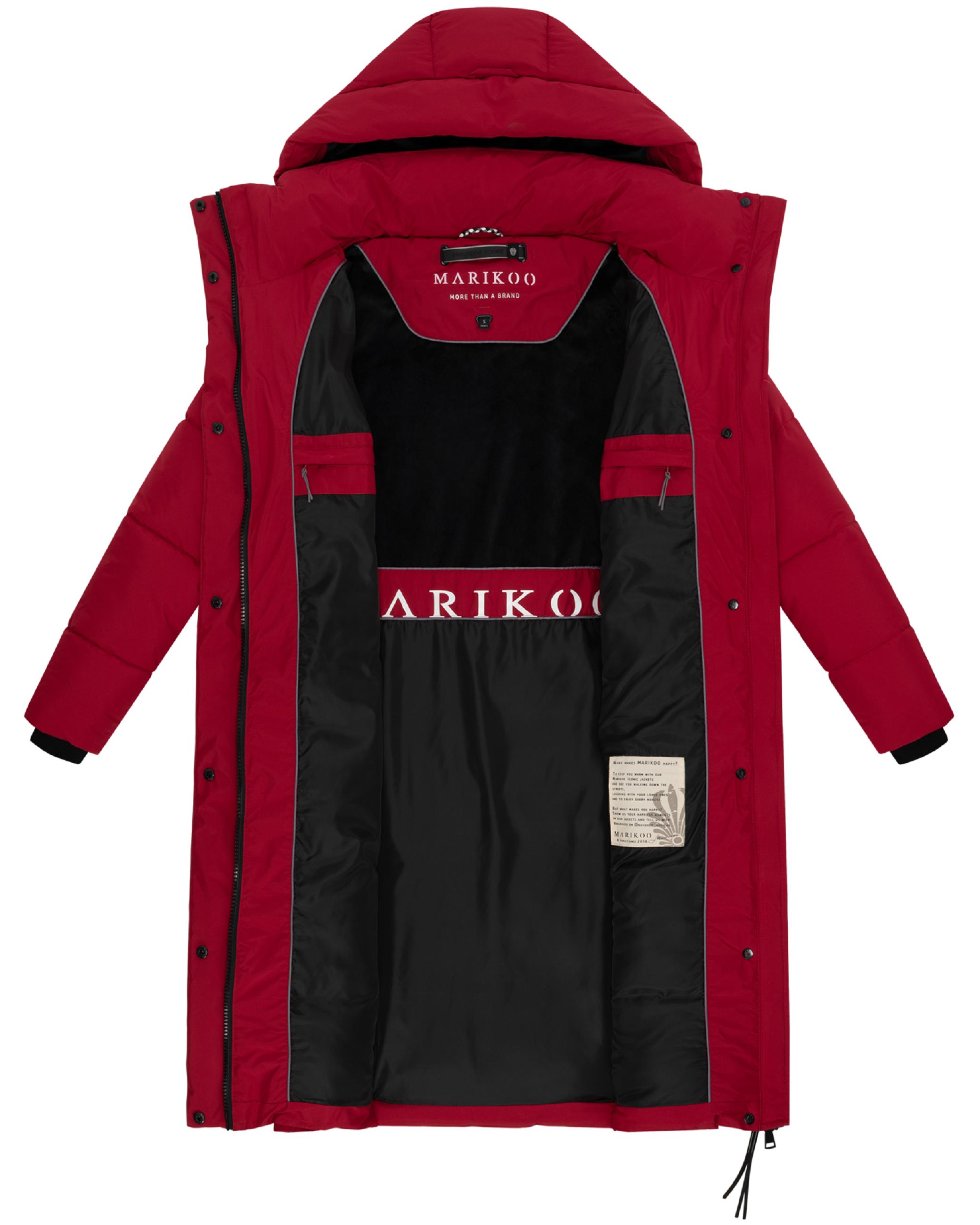 Winter Steppmantel mit abnehmbarer Kapuze "Chumanii XVI" Deep Red