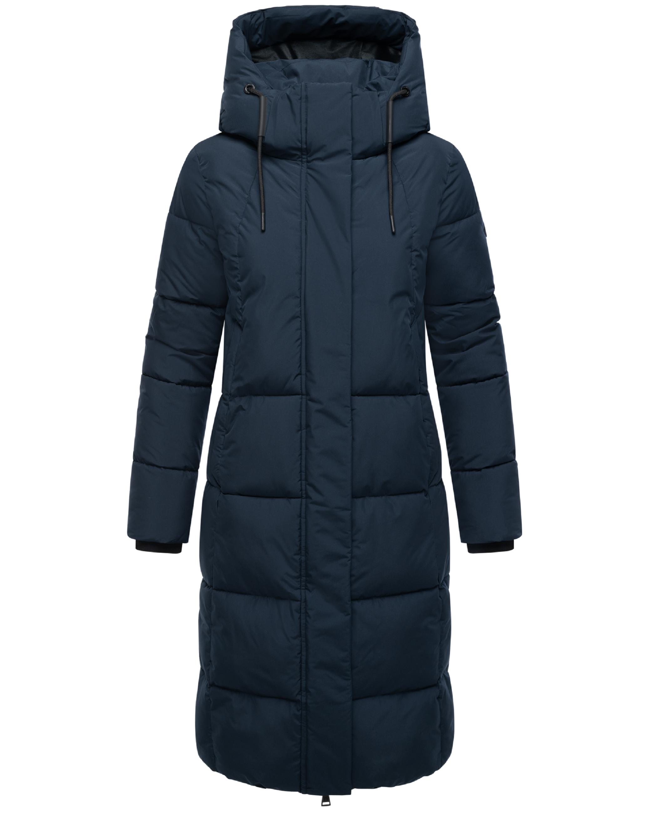 Winter Steppmantel mit abnehmbarer Kapuze "Chumanii XVI" Navy
