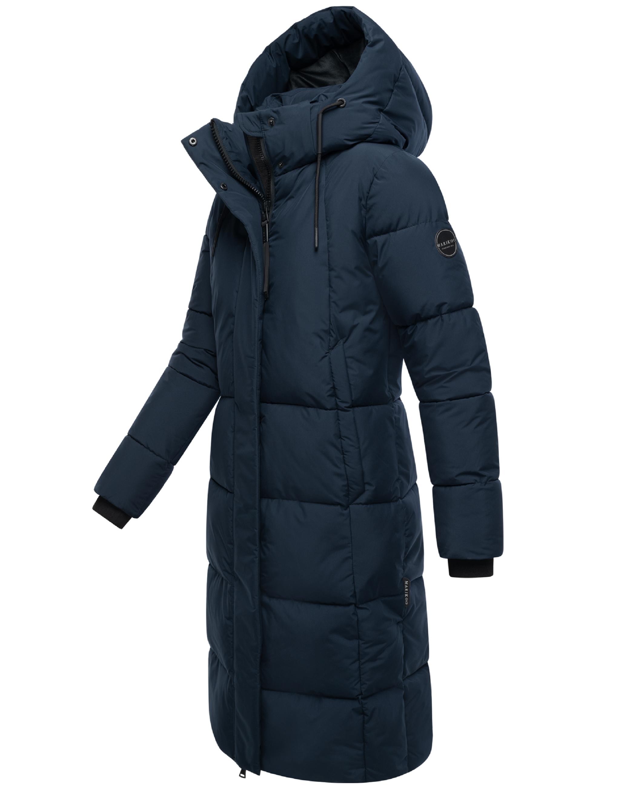 Winter Steppmantel mit abnehmbarer Kapuze "Chumanii XVI" Navy