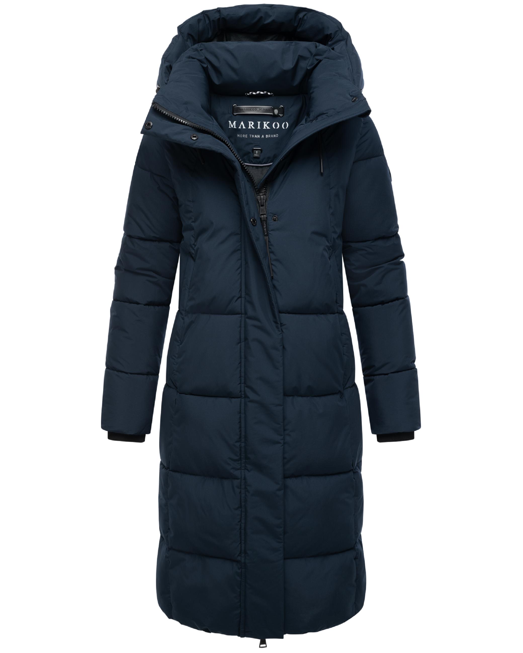 Winter Steppmantel mit abnehmbarer Kapuze "Chumanii XVI" Navy