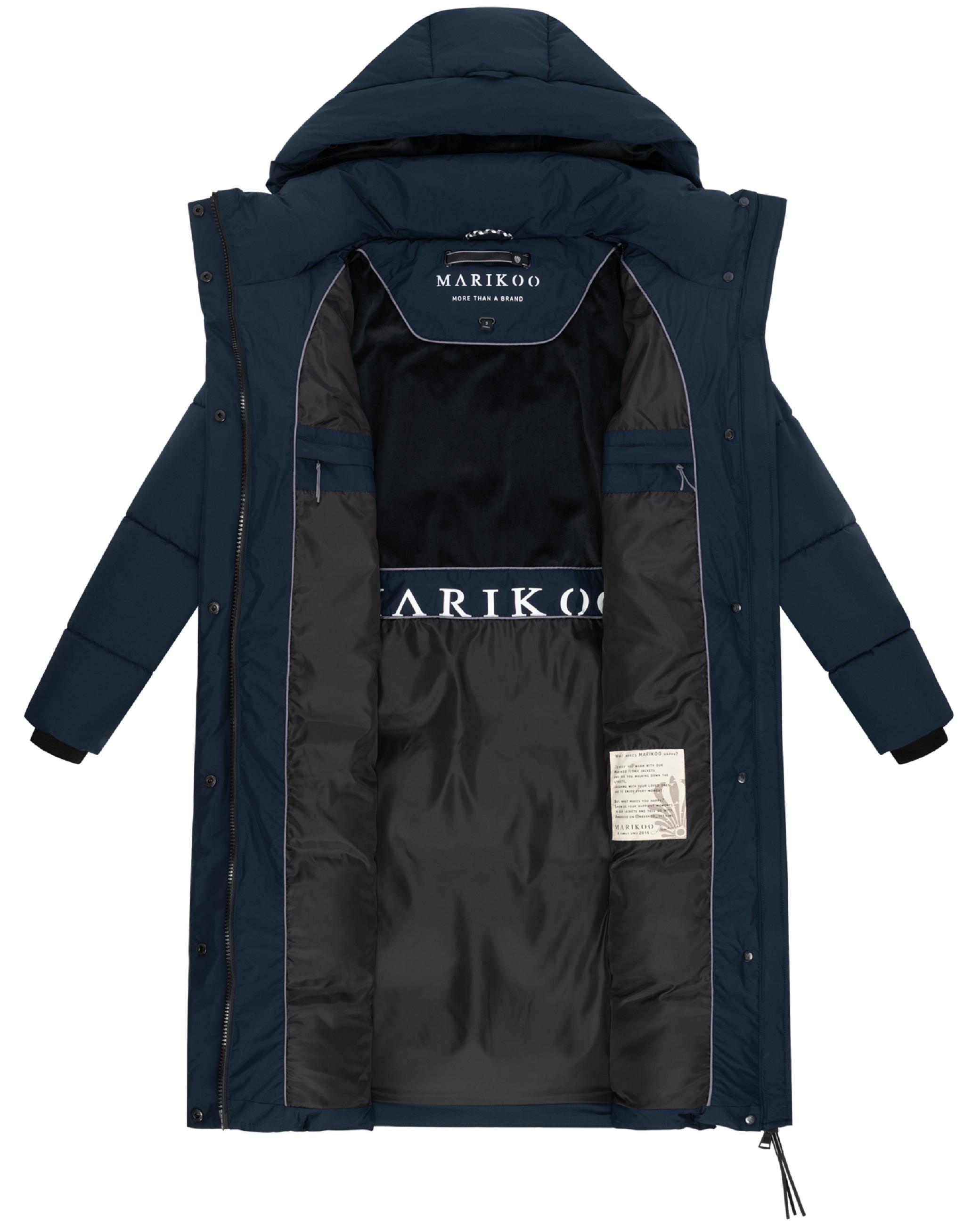 Winter Steppmantel mit abnehmbarer Kapuze "Chumanii XVI" Navy