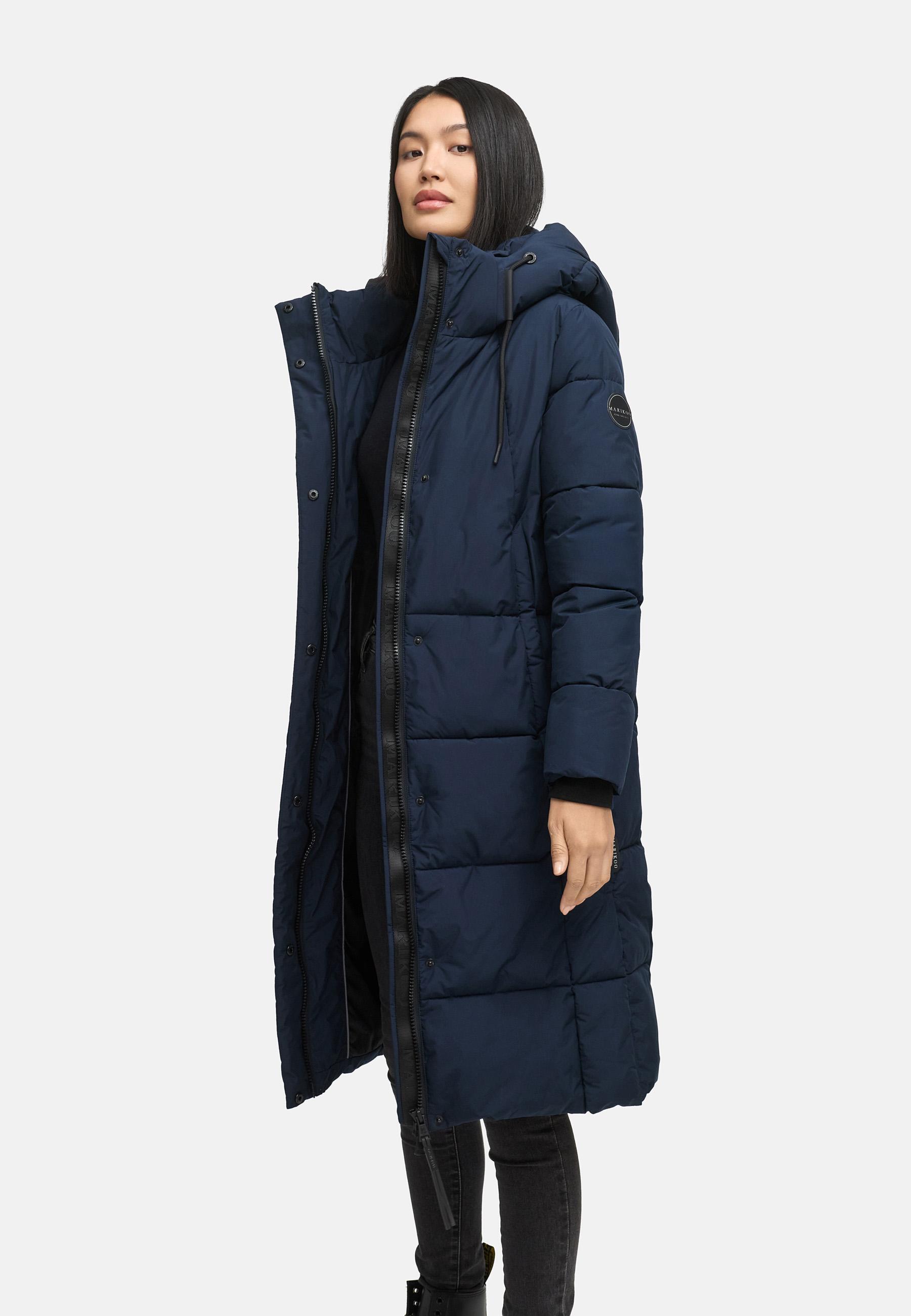 Winter Steppmantel mit abnehmbarer Kapuze "Chumanii XVI" Navy