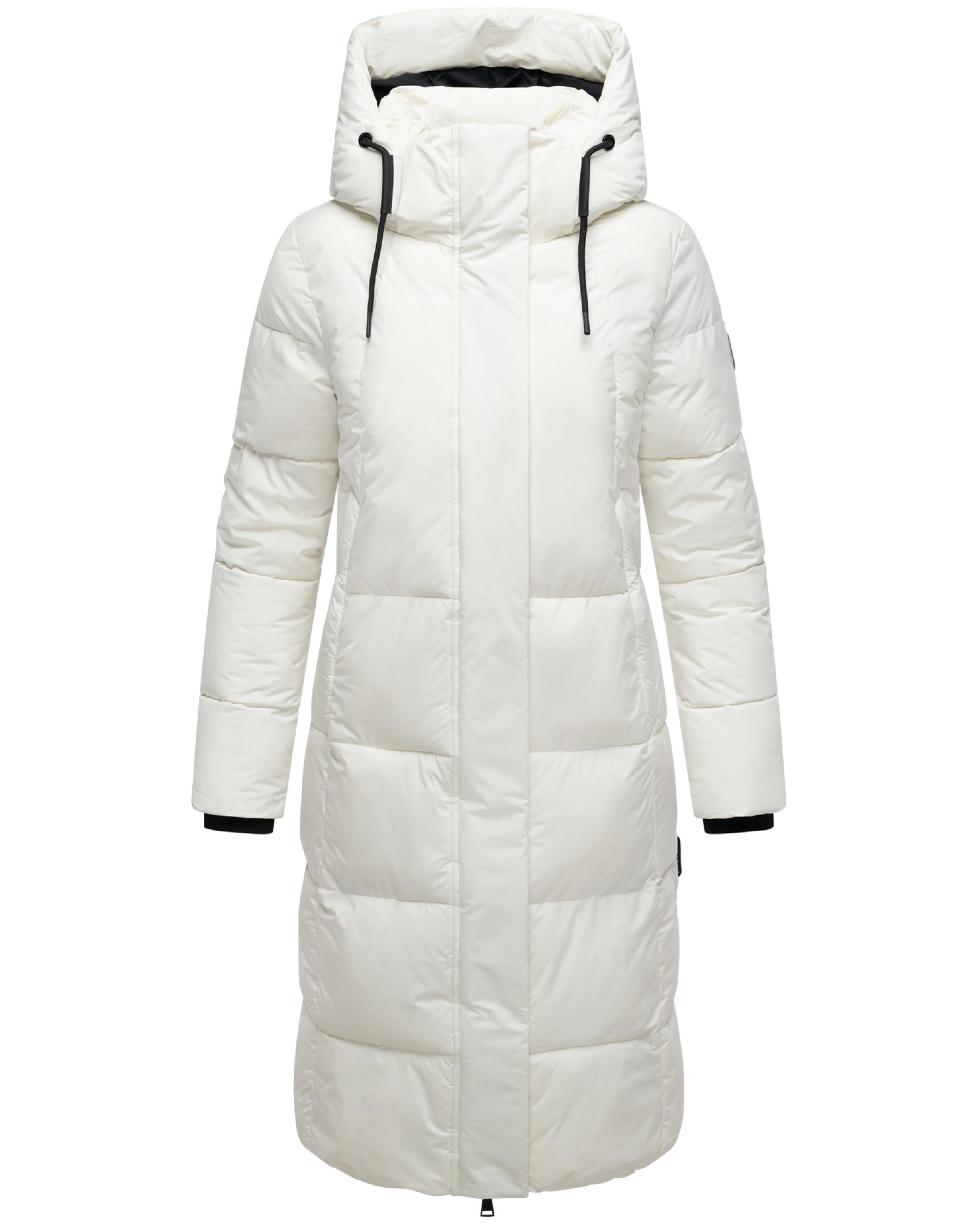 Winter Steppmantel mit abnehmbarer Kapuze "Chumanii XVI" Off White