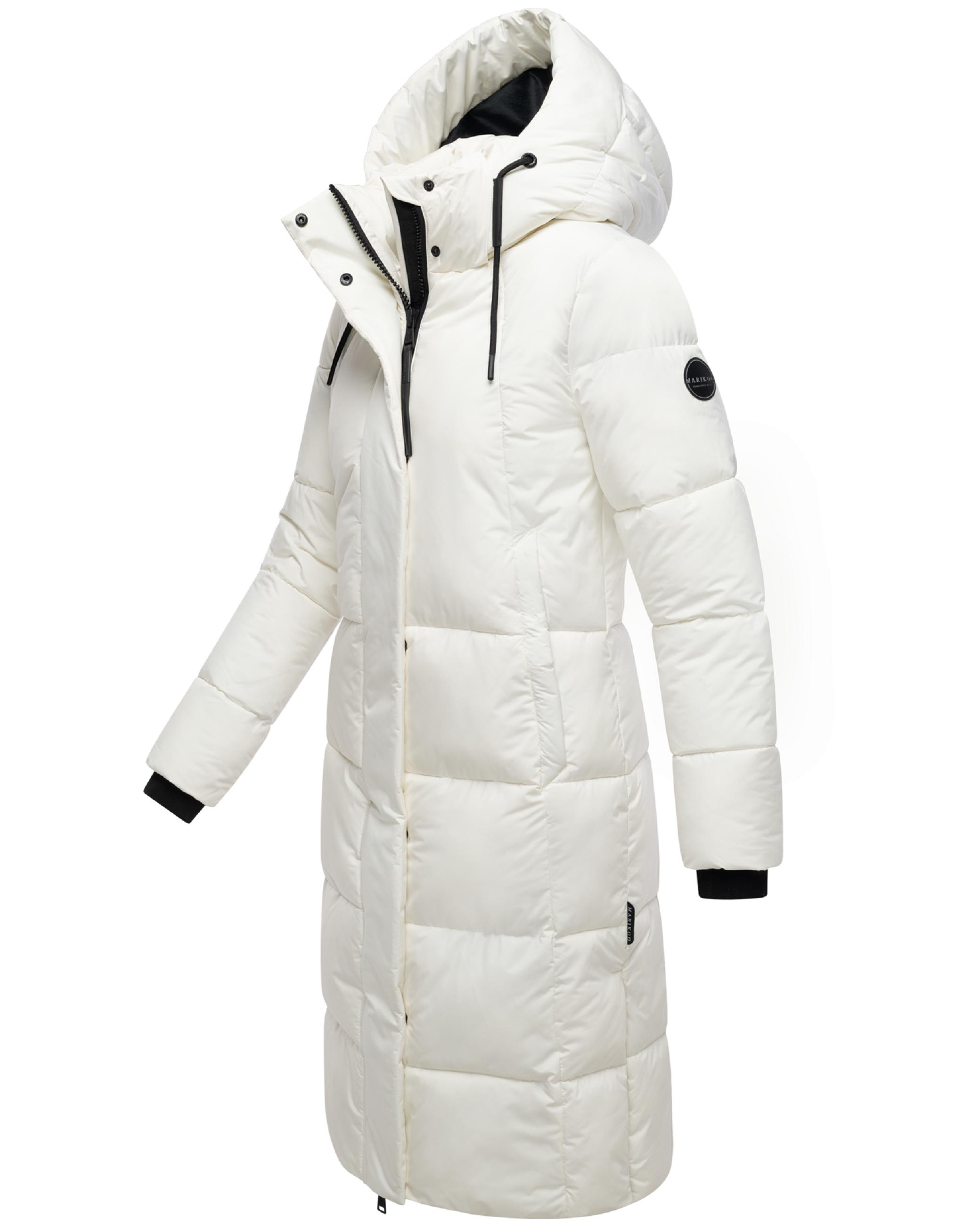 Winter Steppmantel mit abnehmbarer Kapuze "Chumanii XVI" Off White